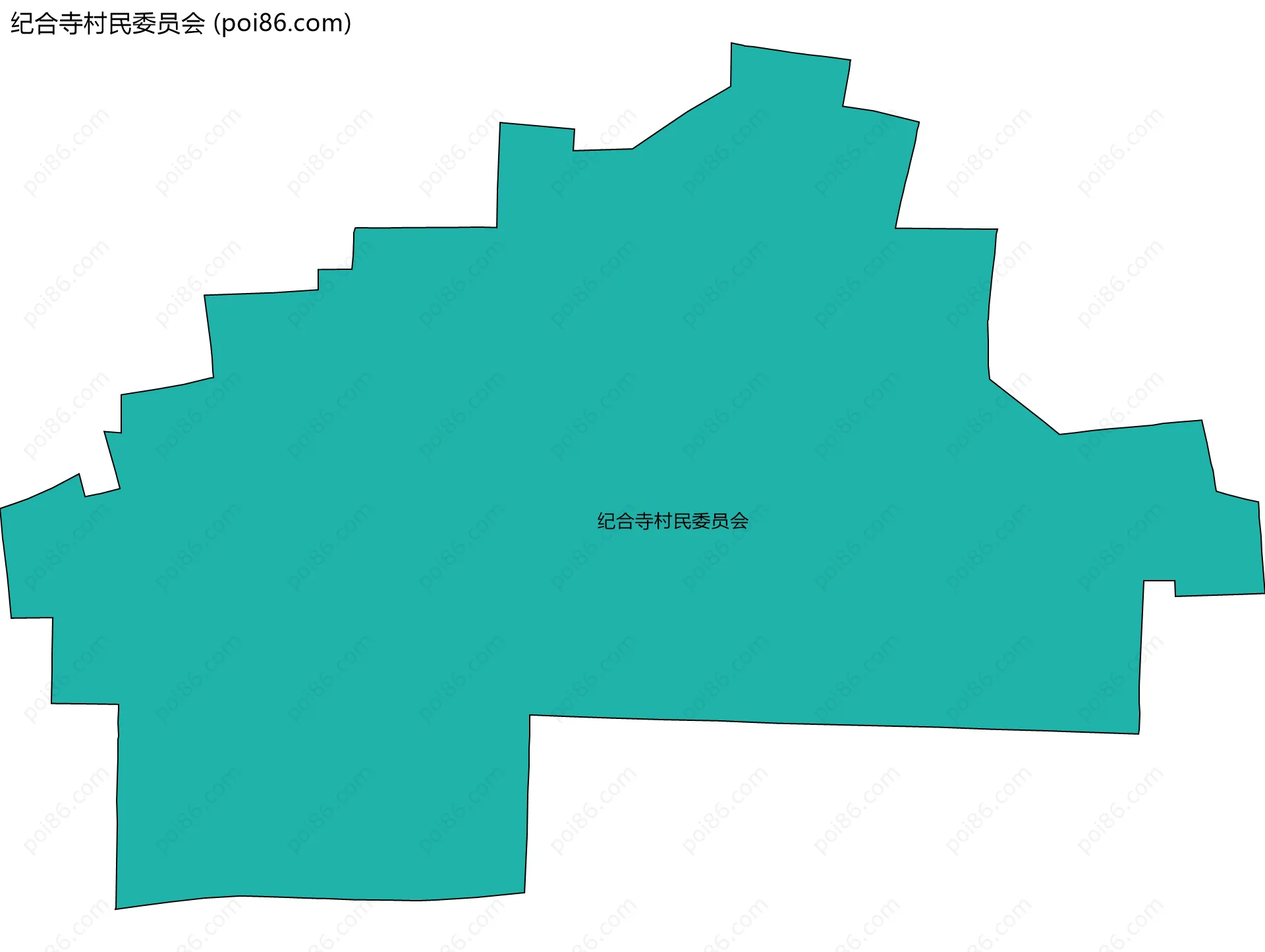 纪合寺村民委员会边界地图