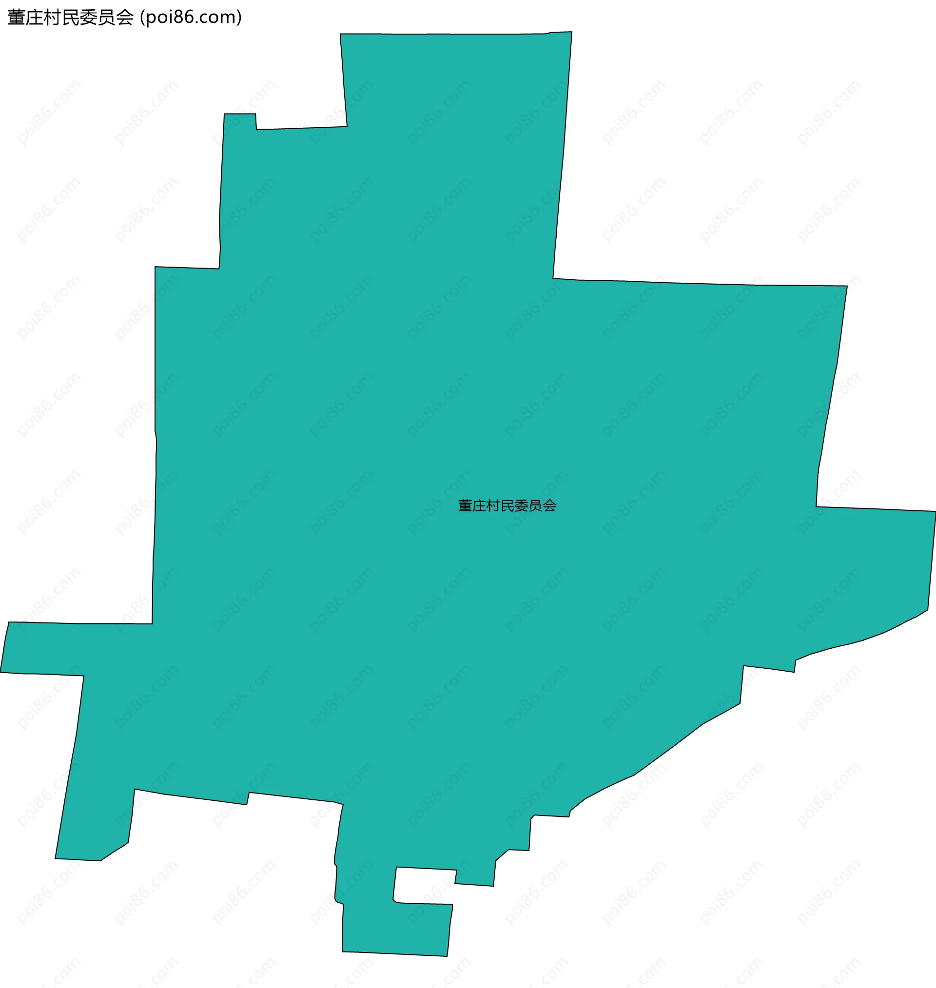 董庄村民委员会边界地图