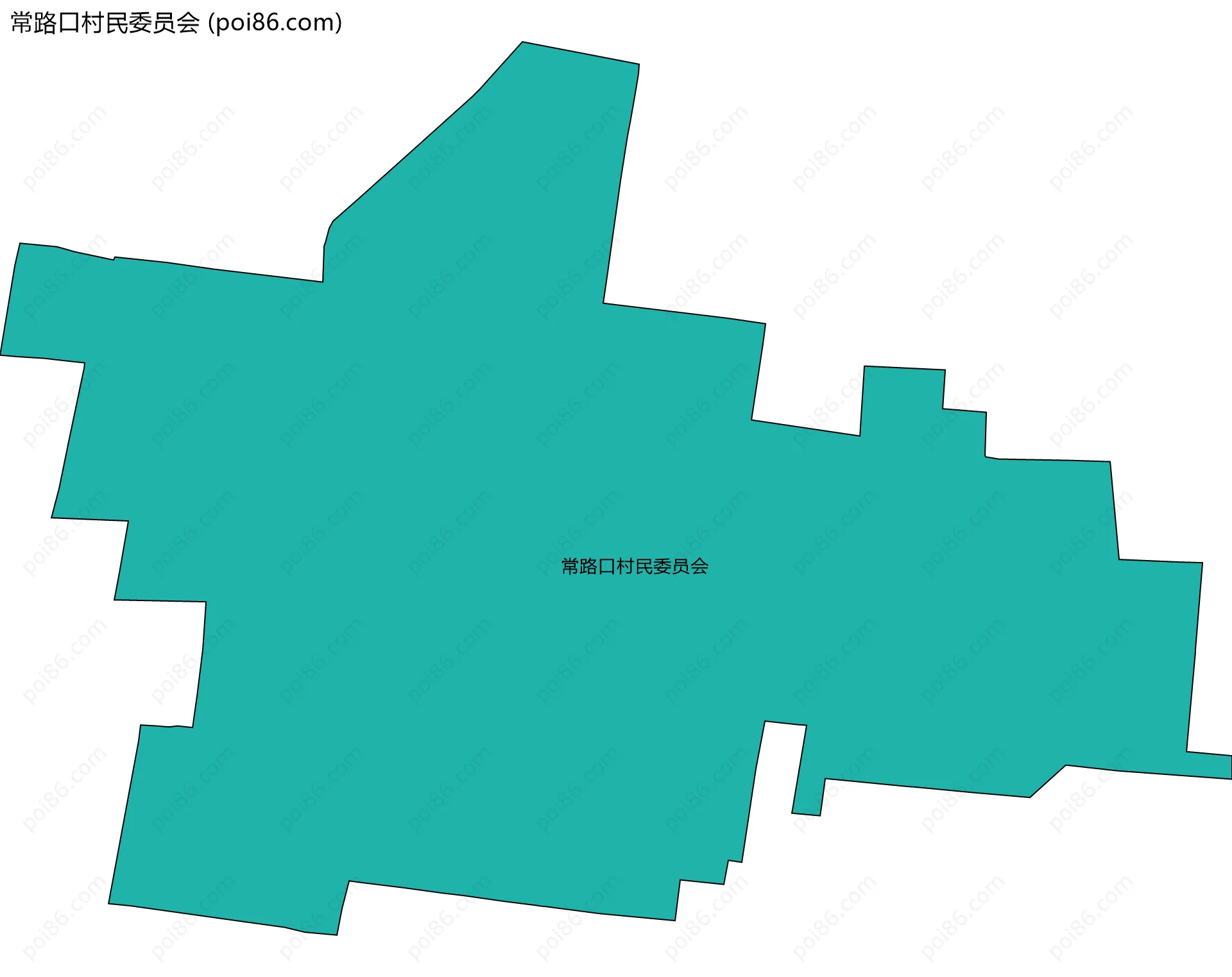 常路口村民委员会边界地图