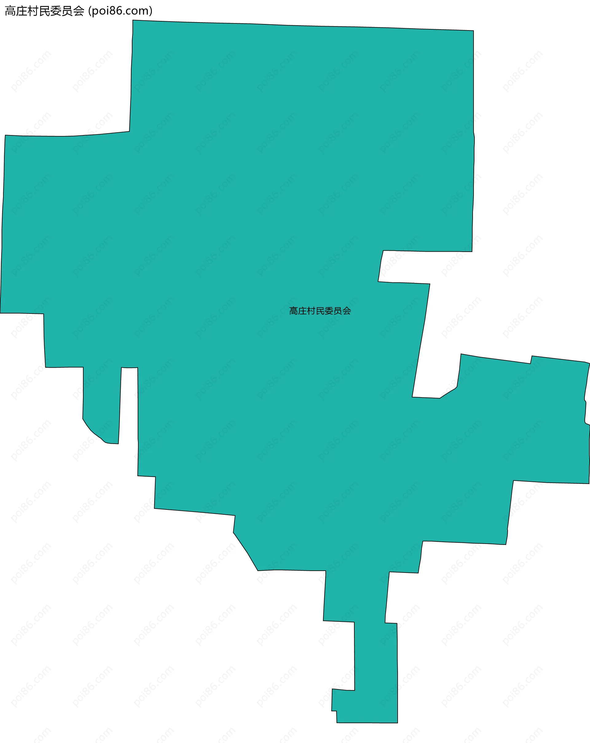 高庄村民委员会边界地图