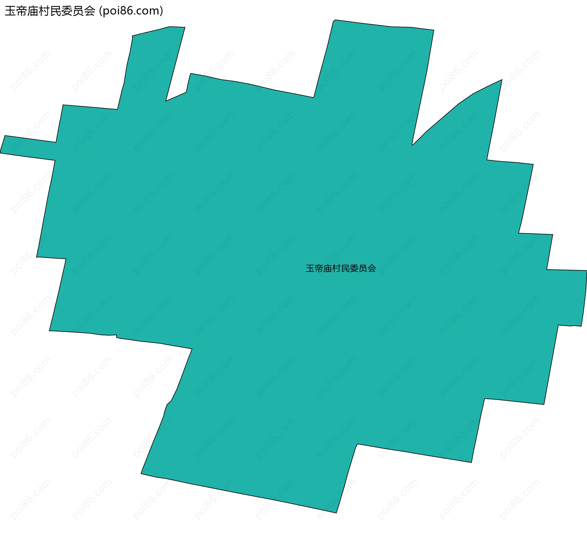 玉帝庙村民委员会边界地图