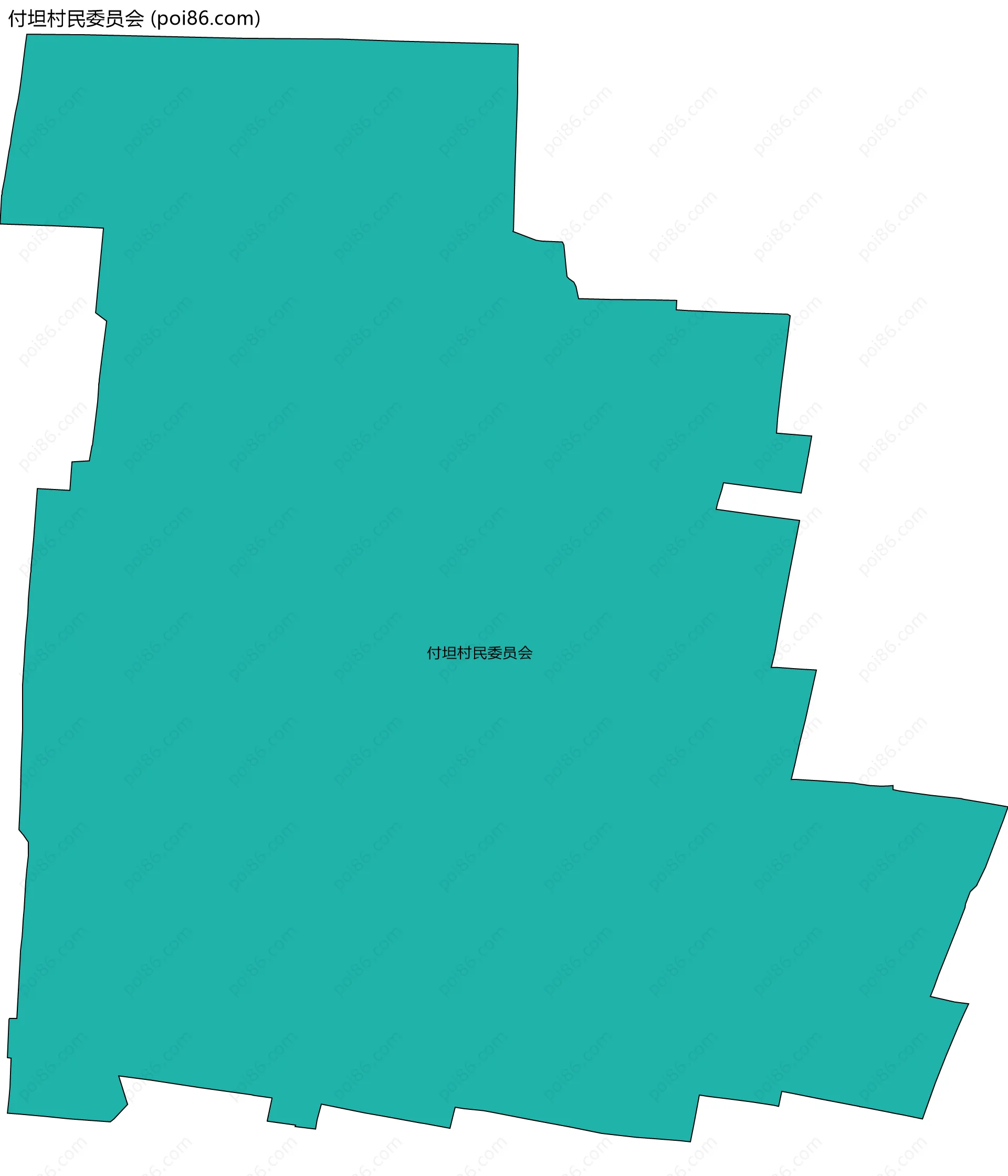 付坦村民委员会边界地图