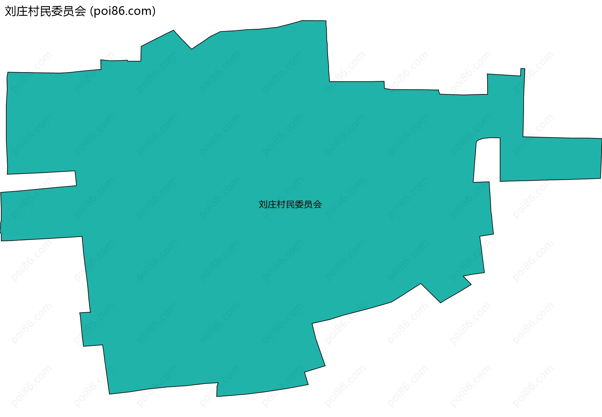 刘庄村民委员会边界地图