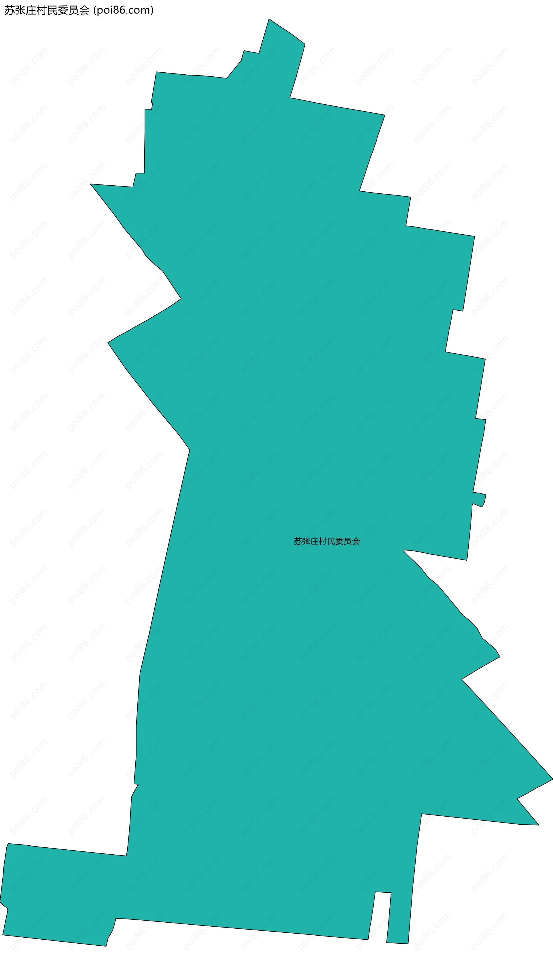 苏张庄村民委员会边界地图