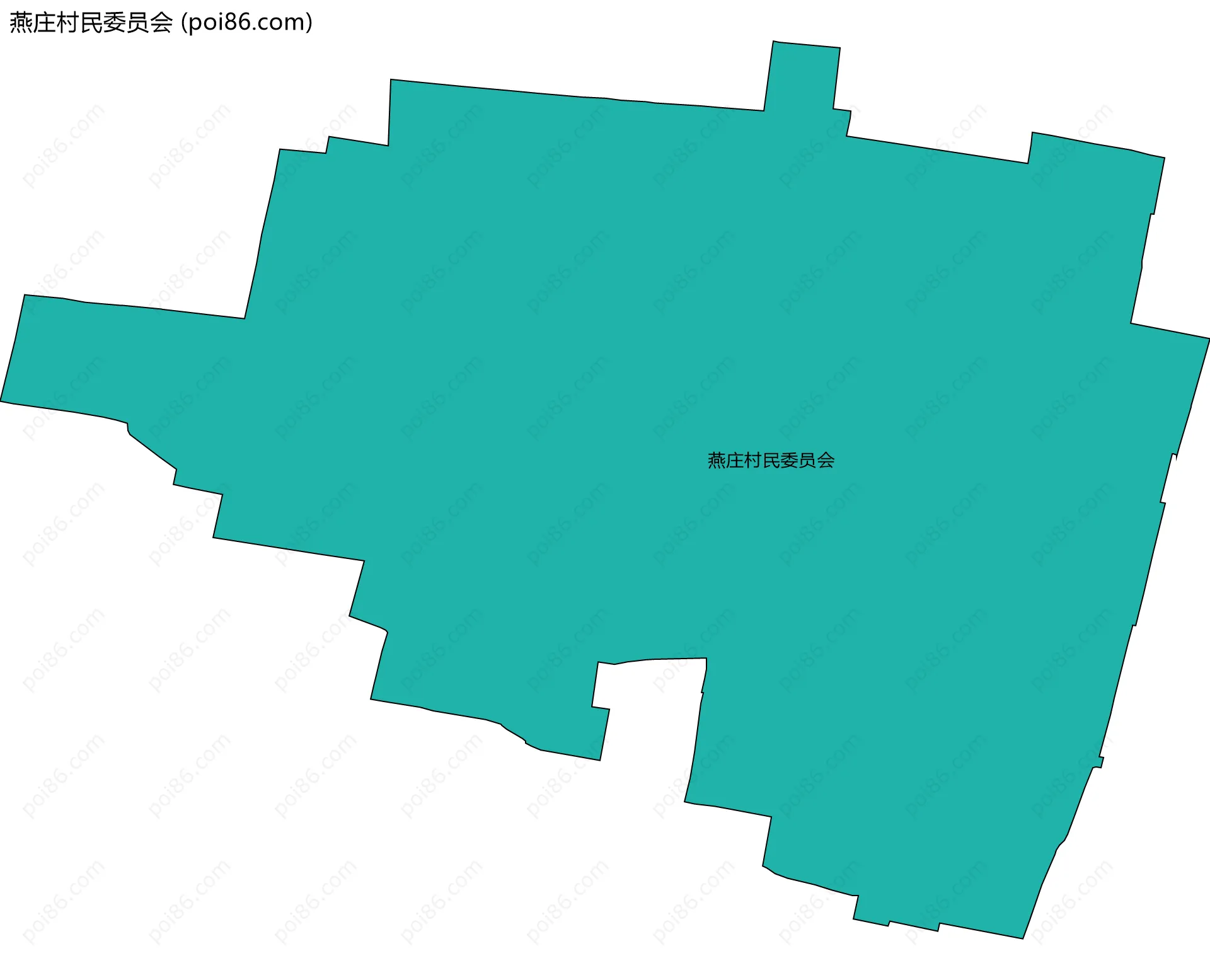 燕庄村民委员会边界地图
