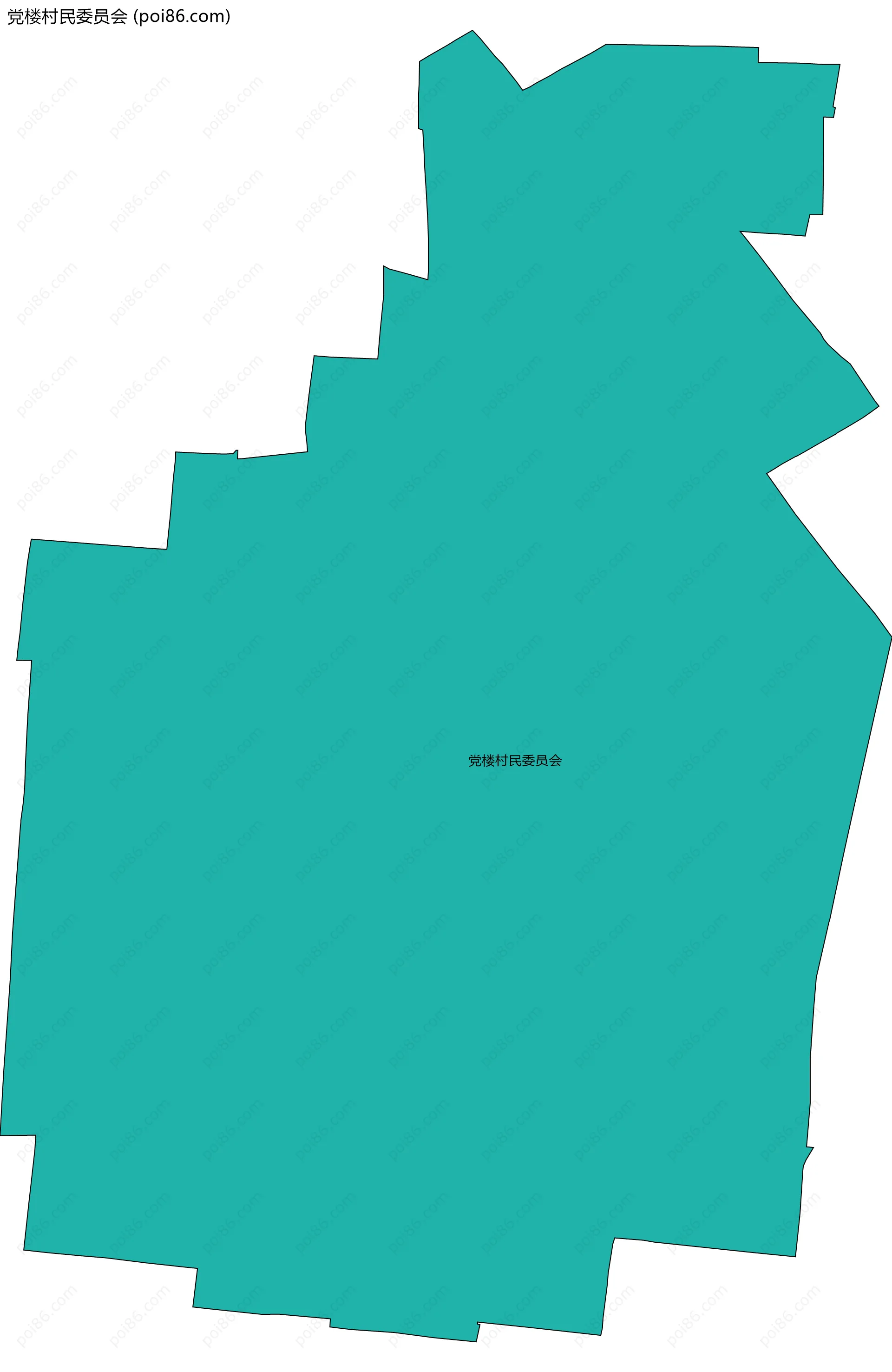 党楼村民委员会边界地图