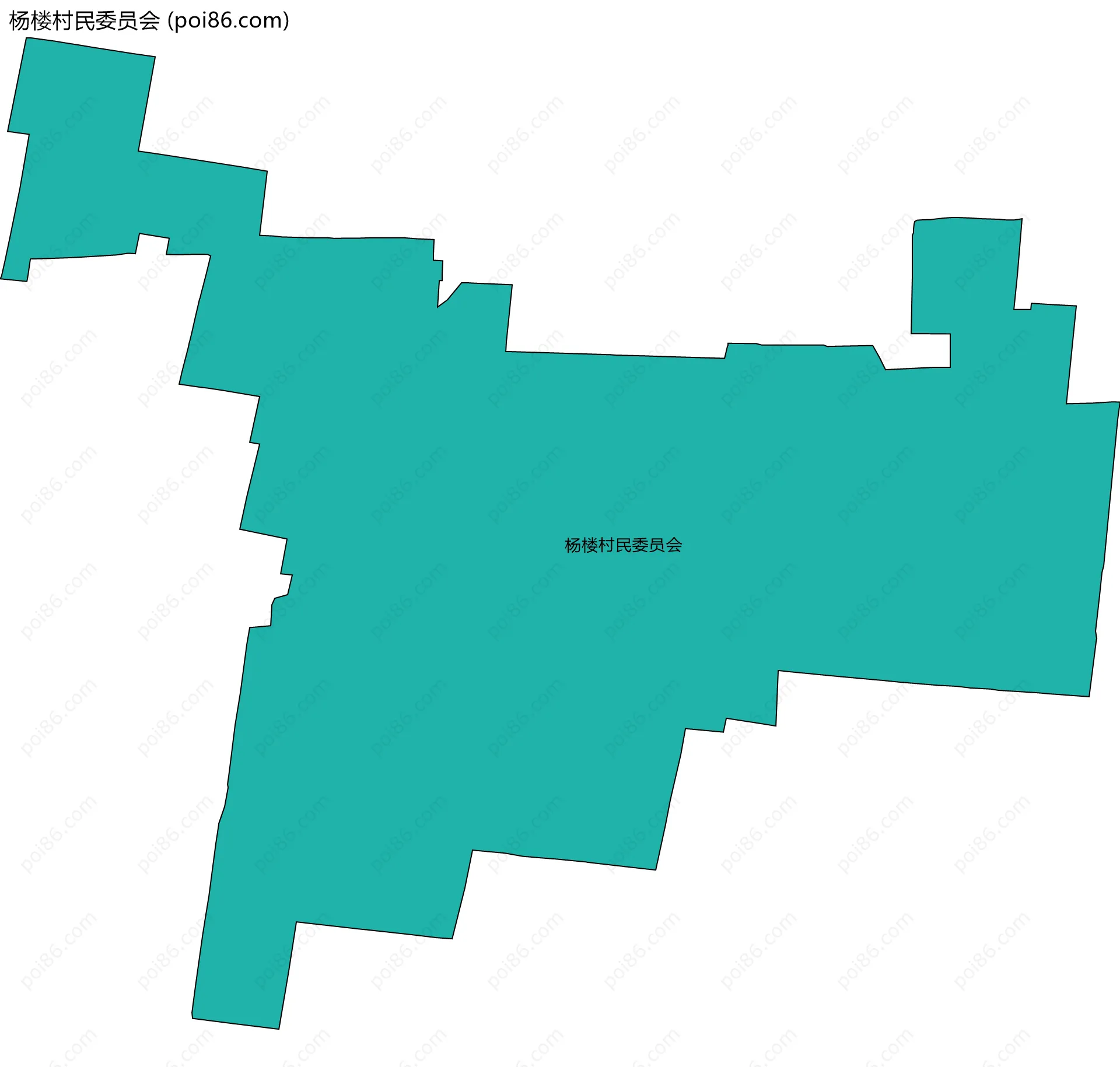 杨楼村民委员会边界地图