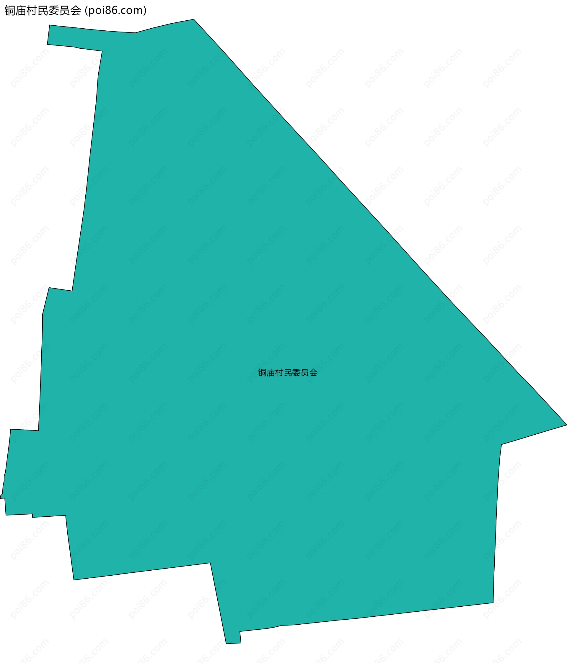 铜庙村民委员会边界地图