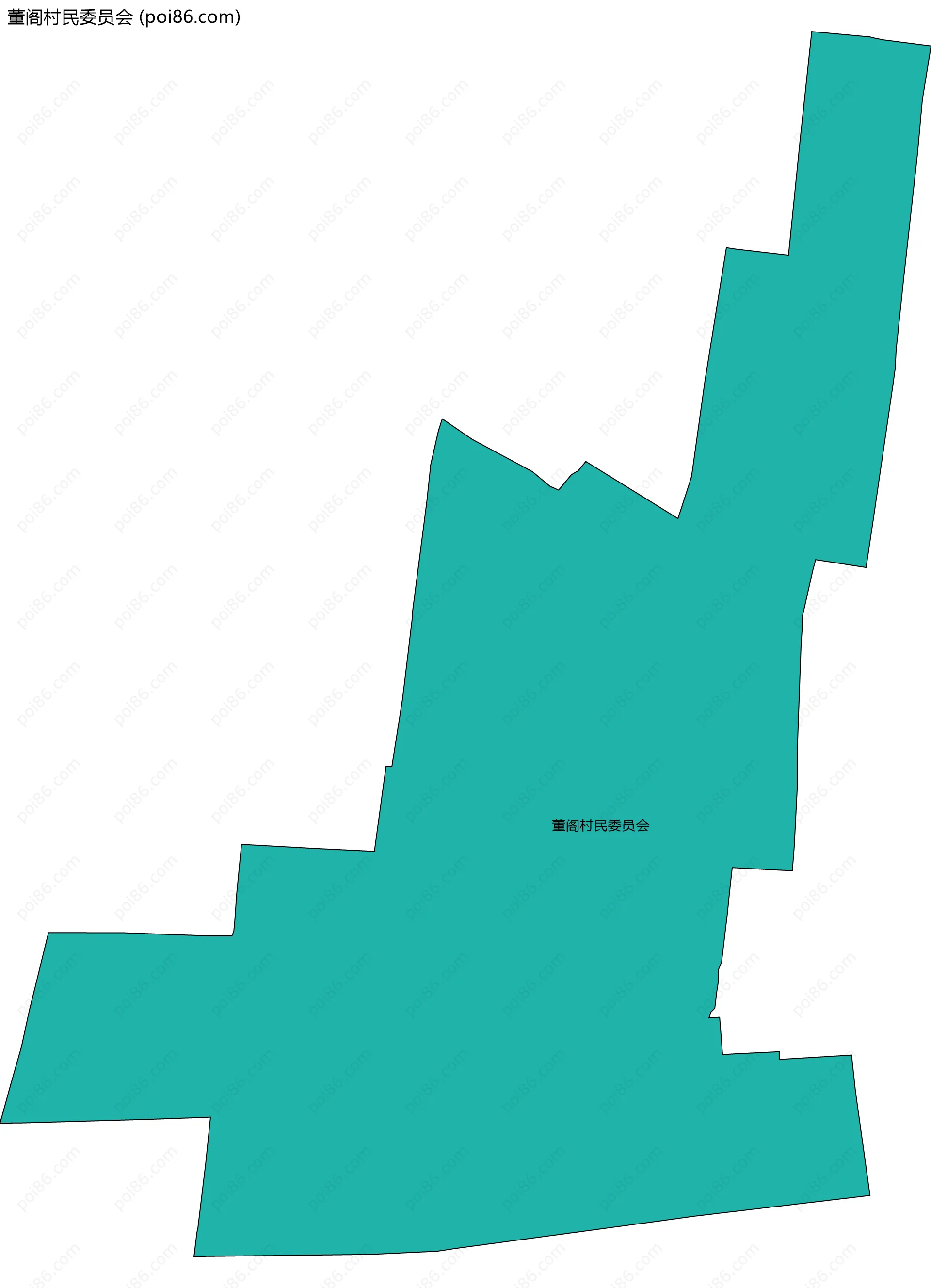 董阁村民委员会边界地图