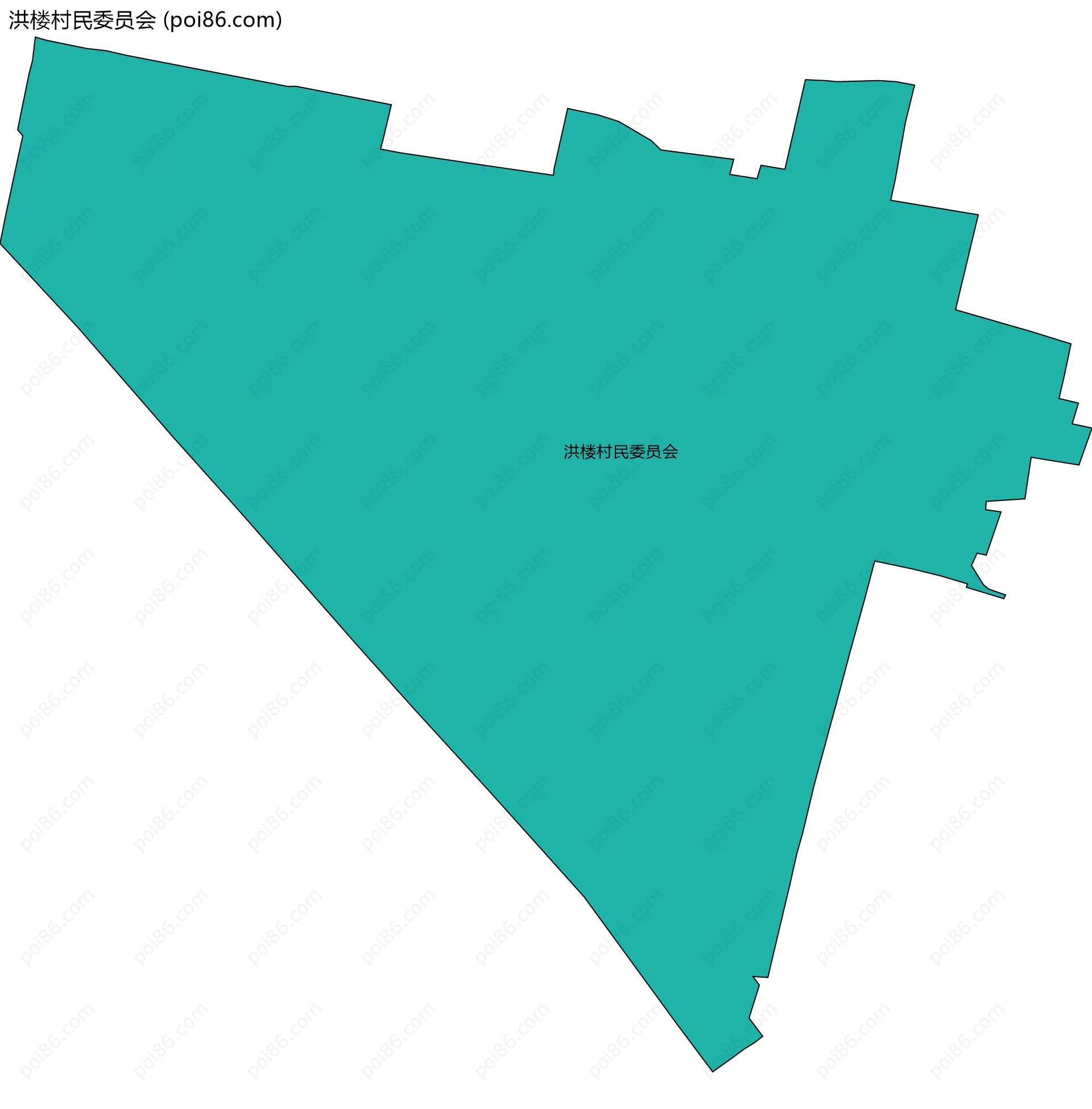 洪楼村民委员会边界地图