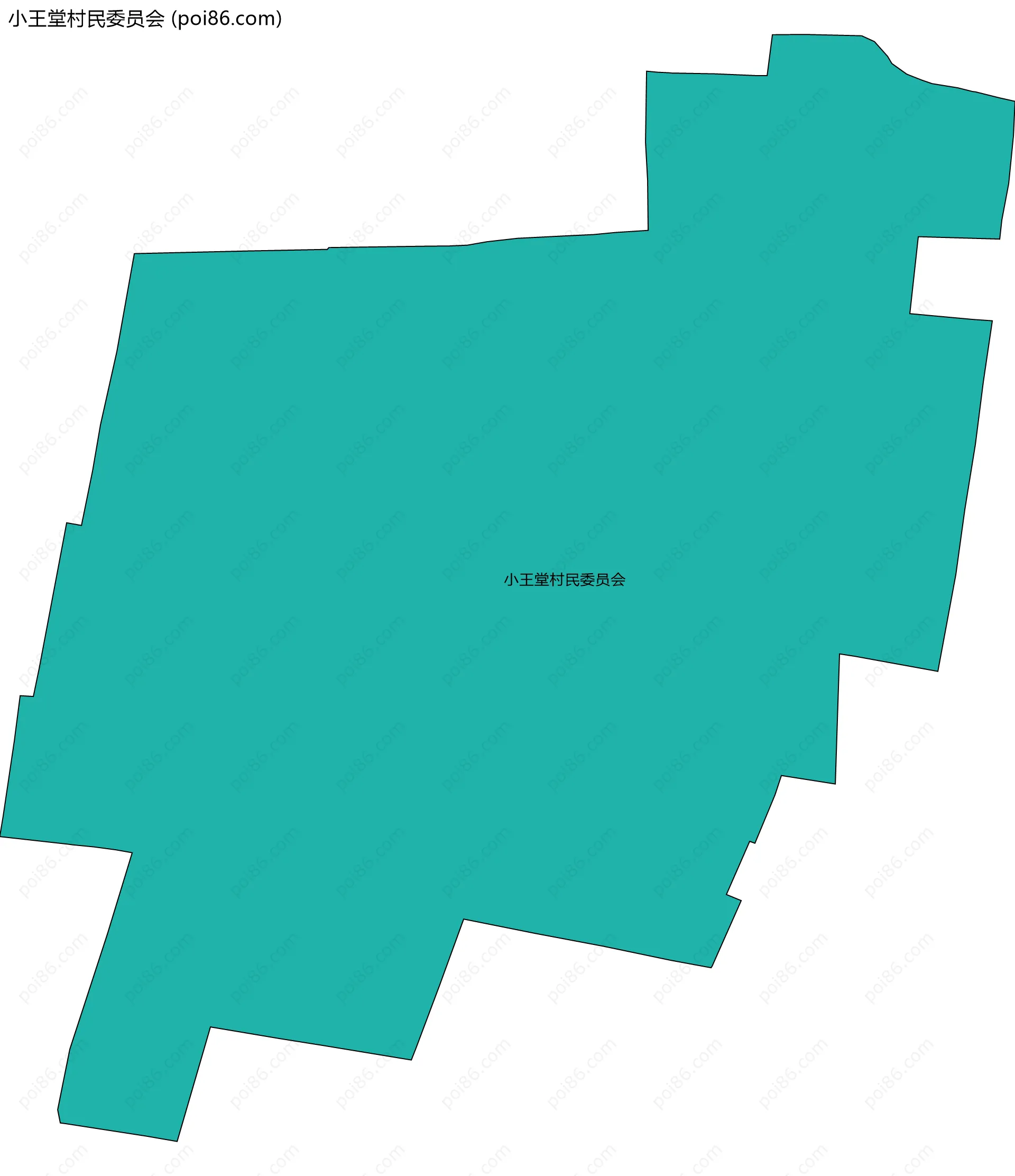 小王堂村民委员会边界地图