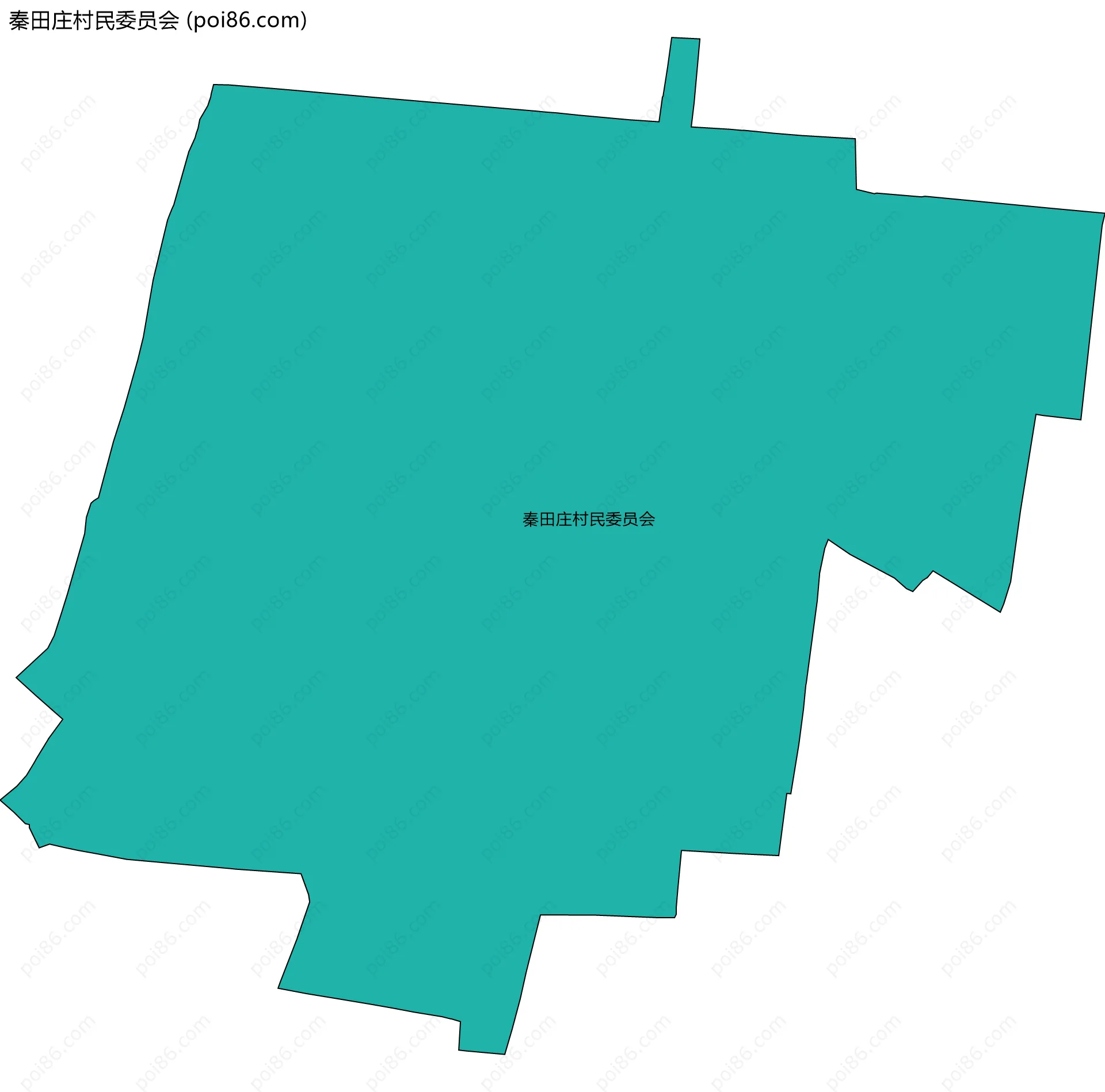 秦田庄村民委员会边界地图
