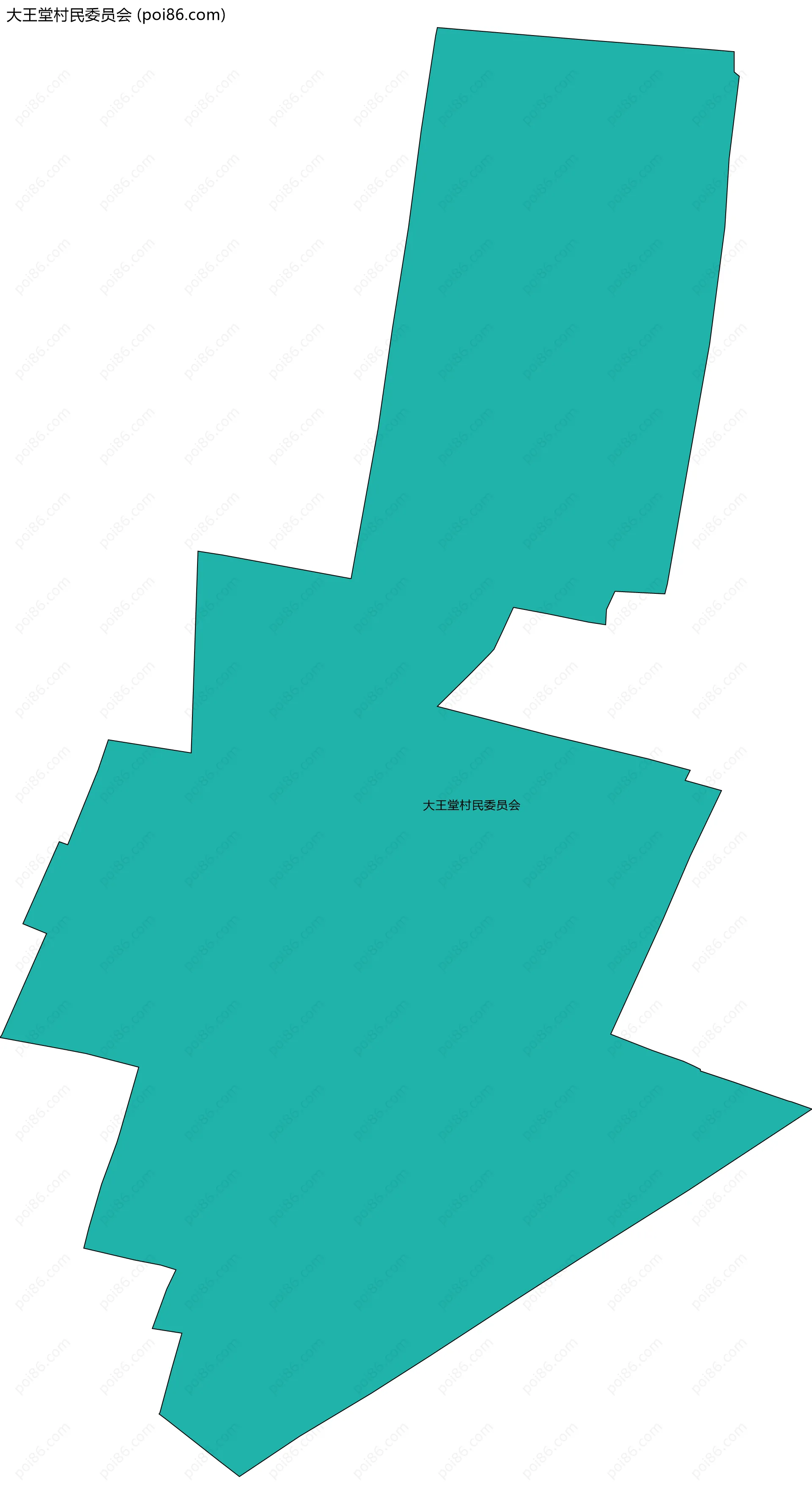 大王堂村民委员会边界地图