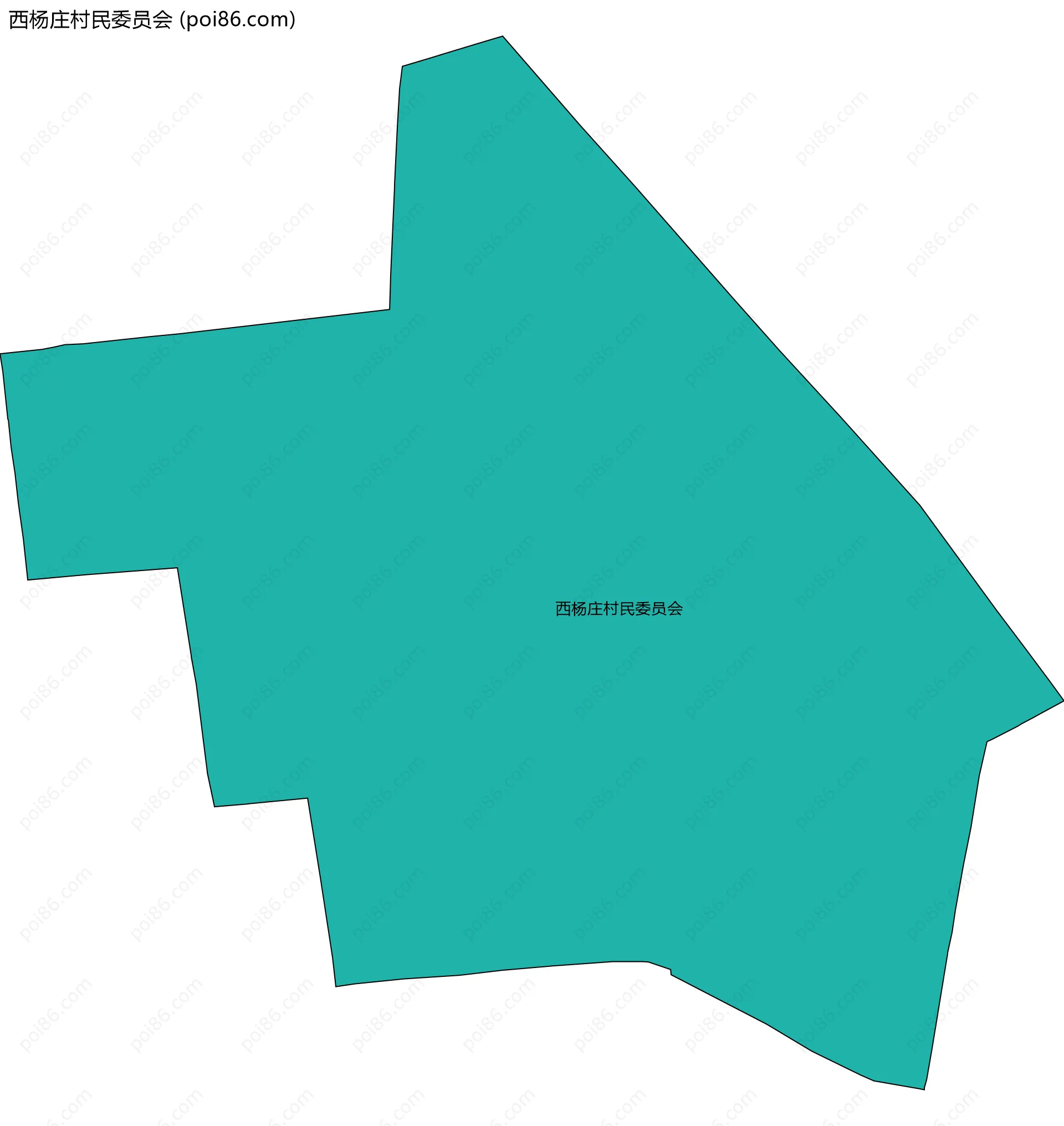 西杨庄村民委员会边界地图