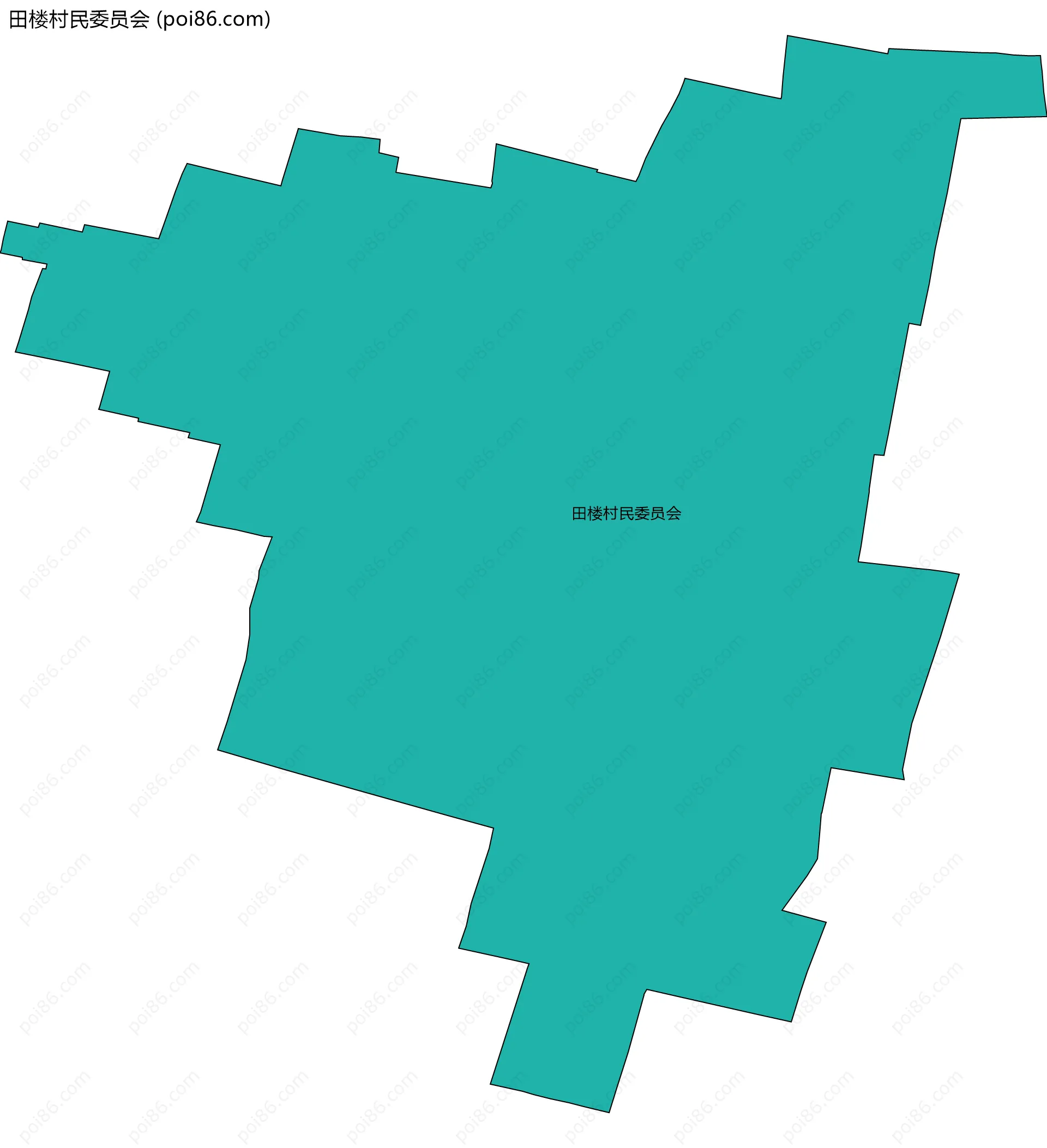 田楼村民委员会边界地图
