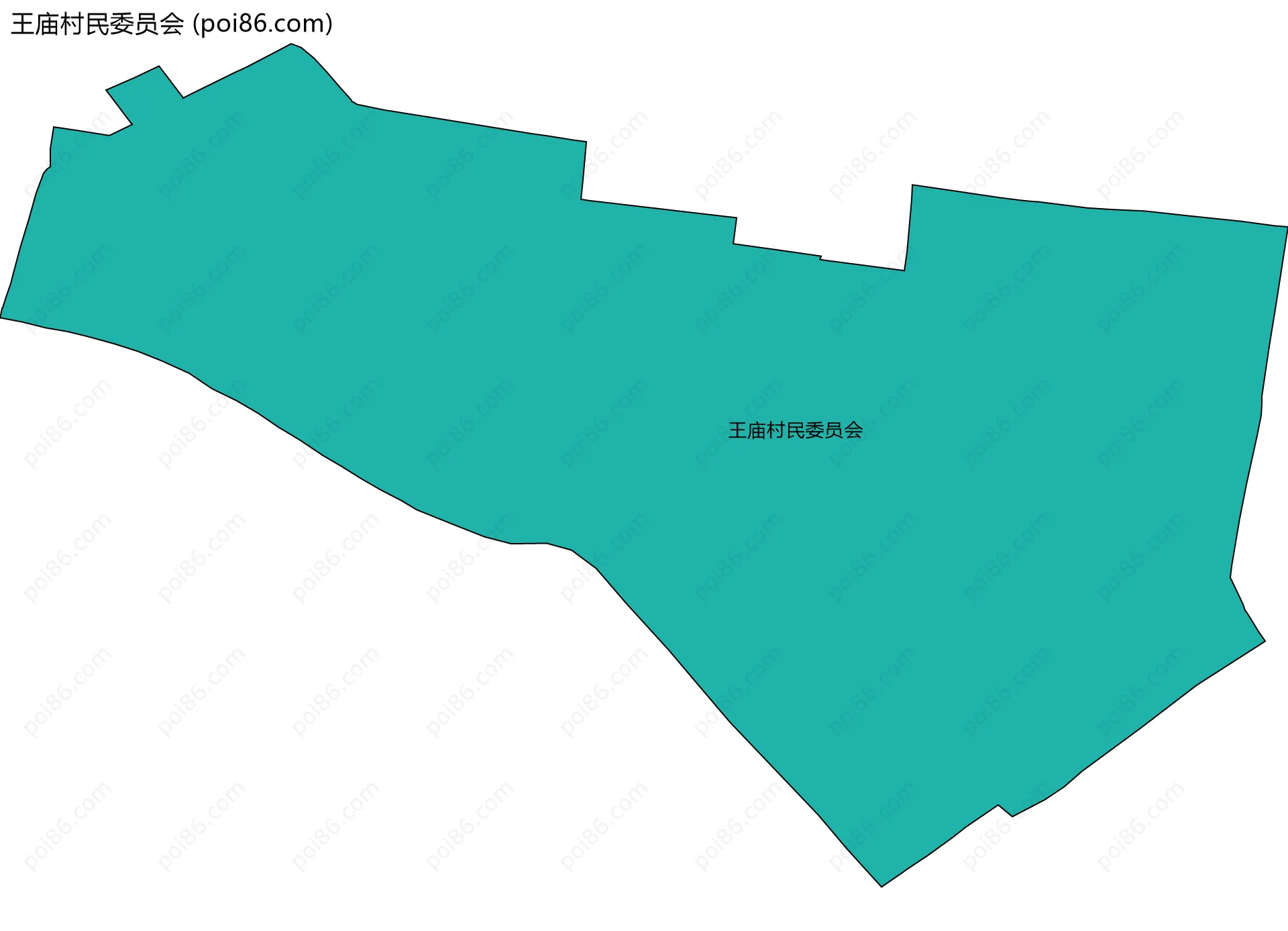 王庙村民委员会边界地图