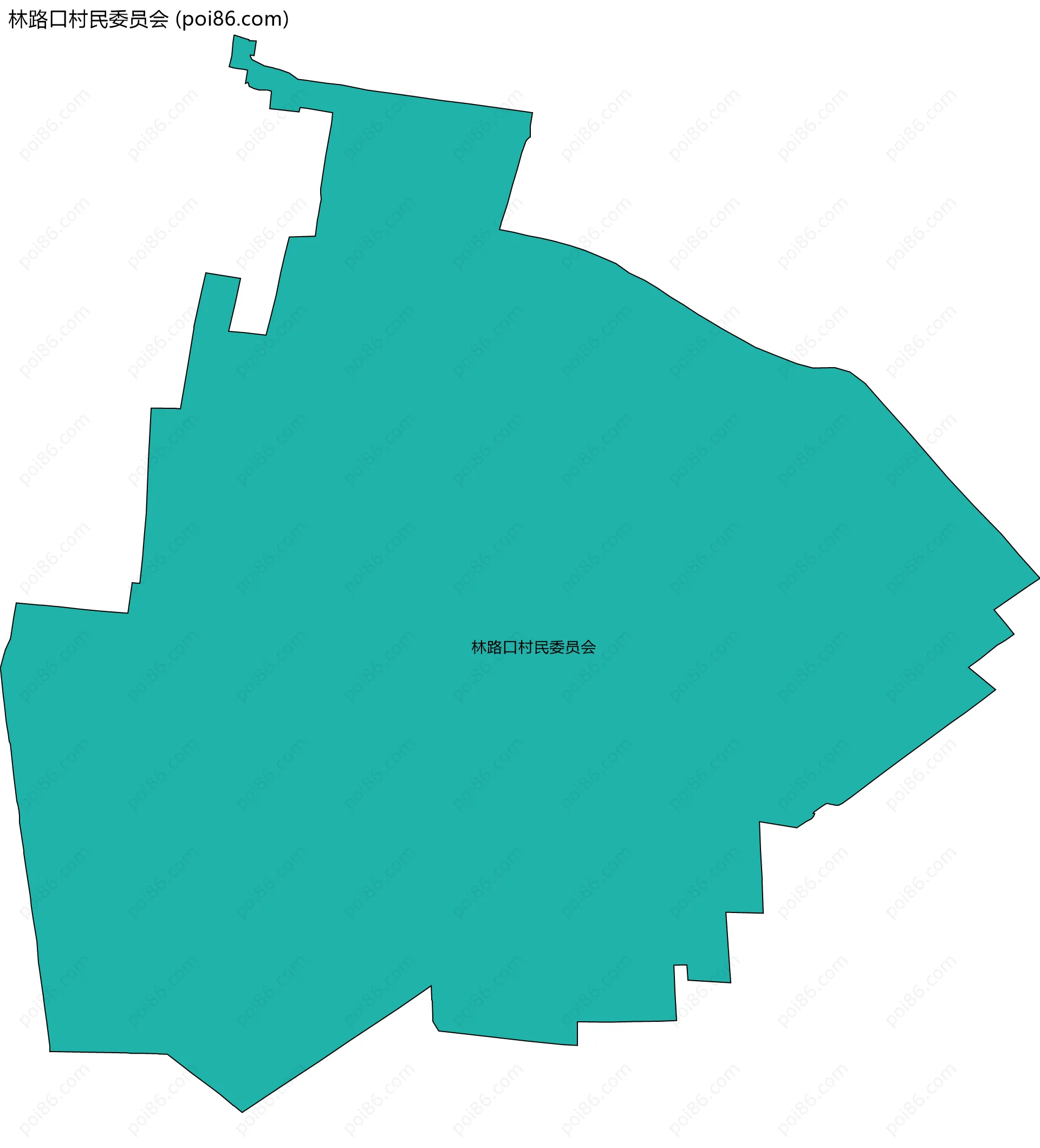 林路口村民委员会边界地图