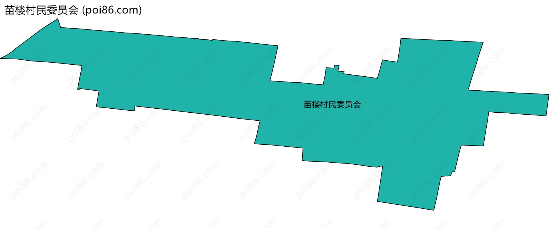 苗楼村民委员会边界地图