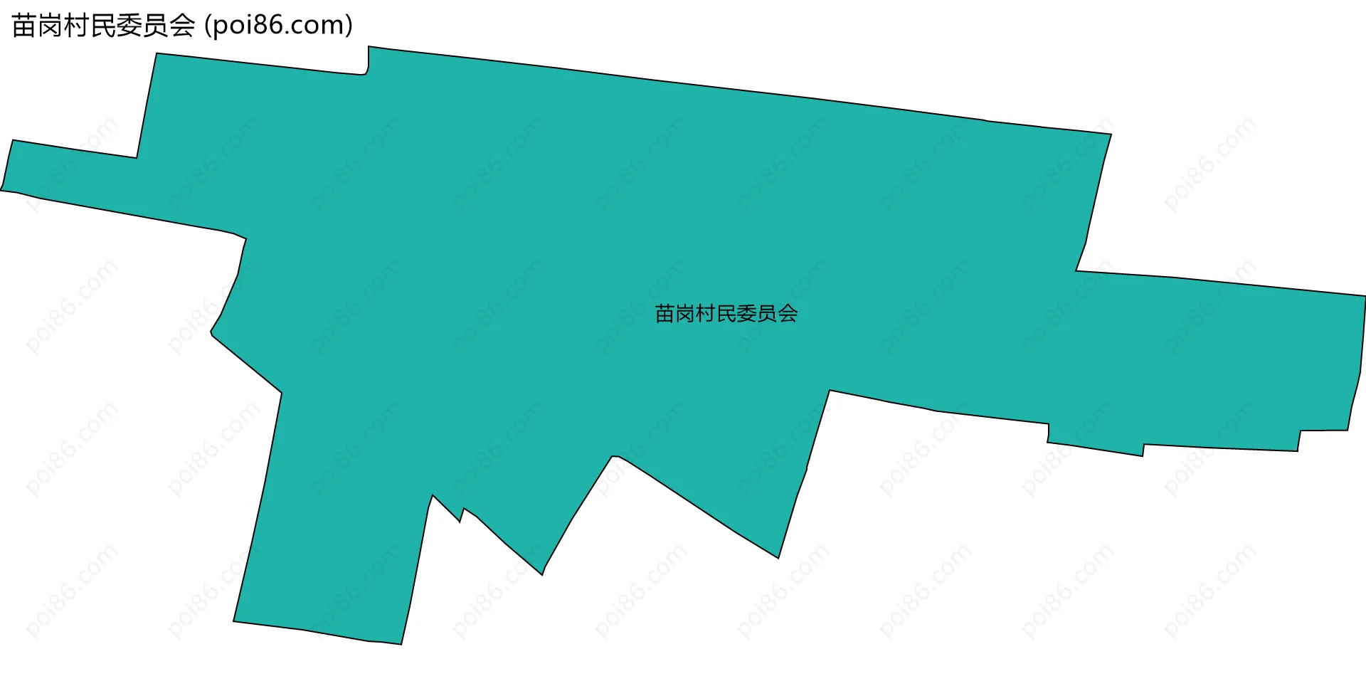 苗岗村民委员会边界地图