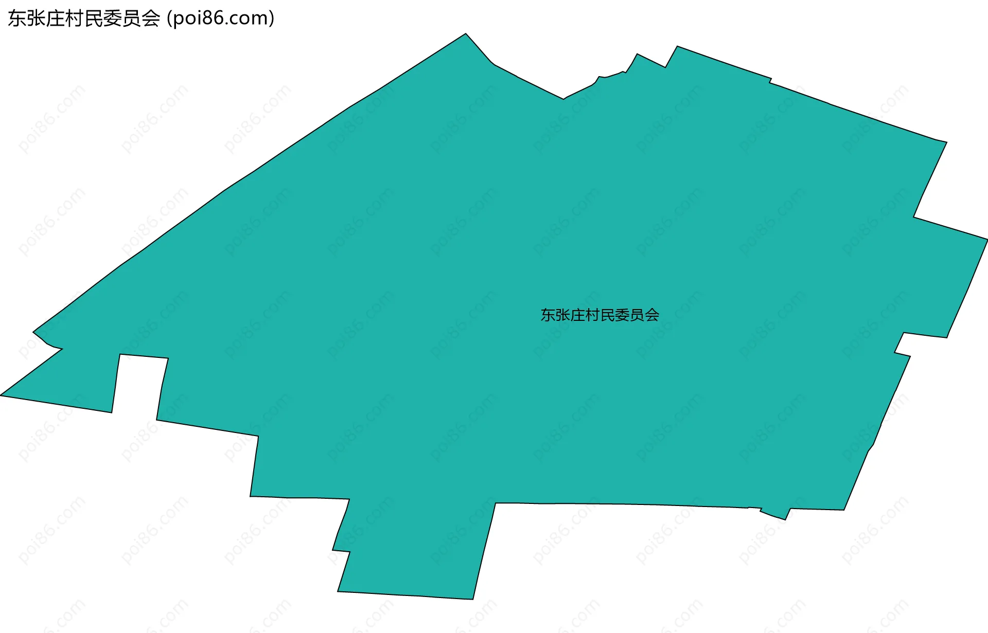 东张庄村民委员会边界地图
