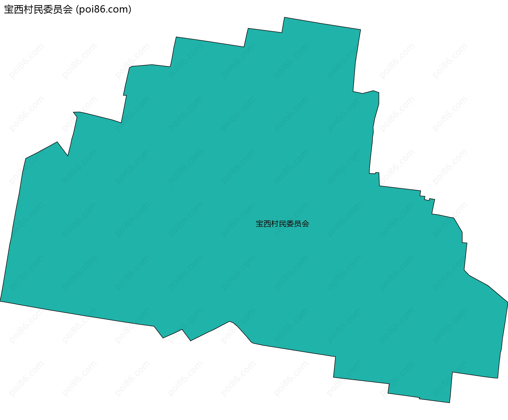 宝西村民委员会边界地图