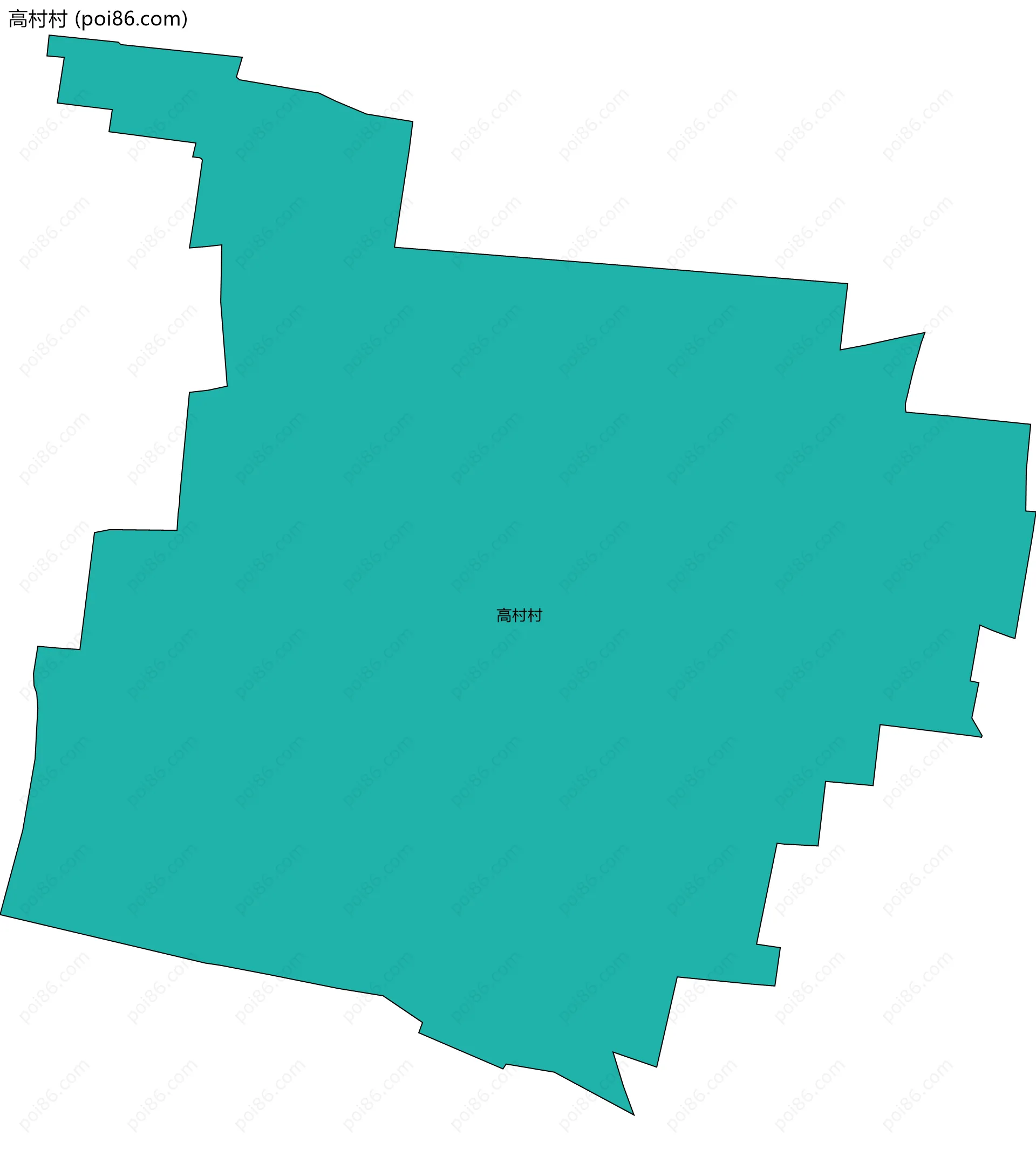 高村村边界地图