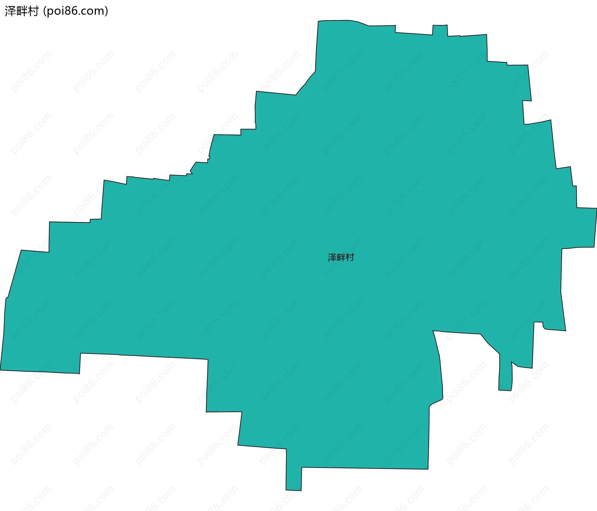 泽畔村边界地图