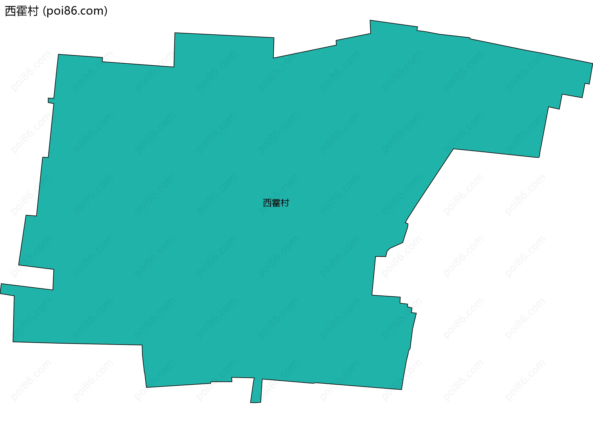 西霍村边界地图