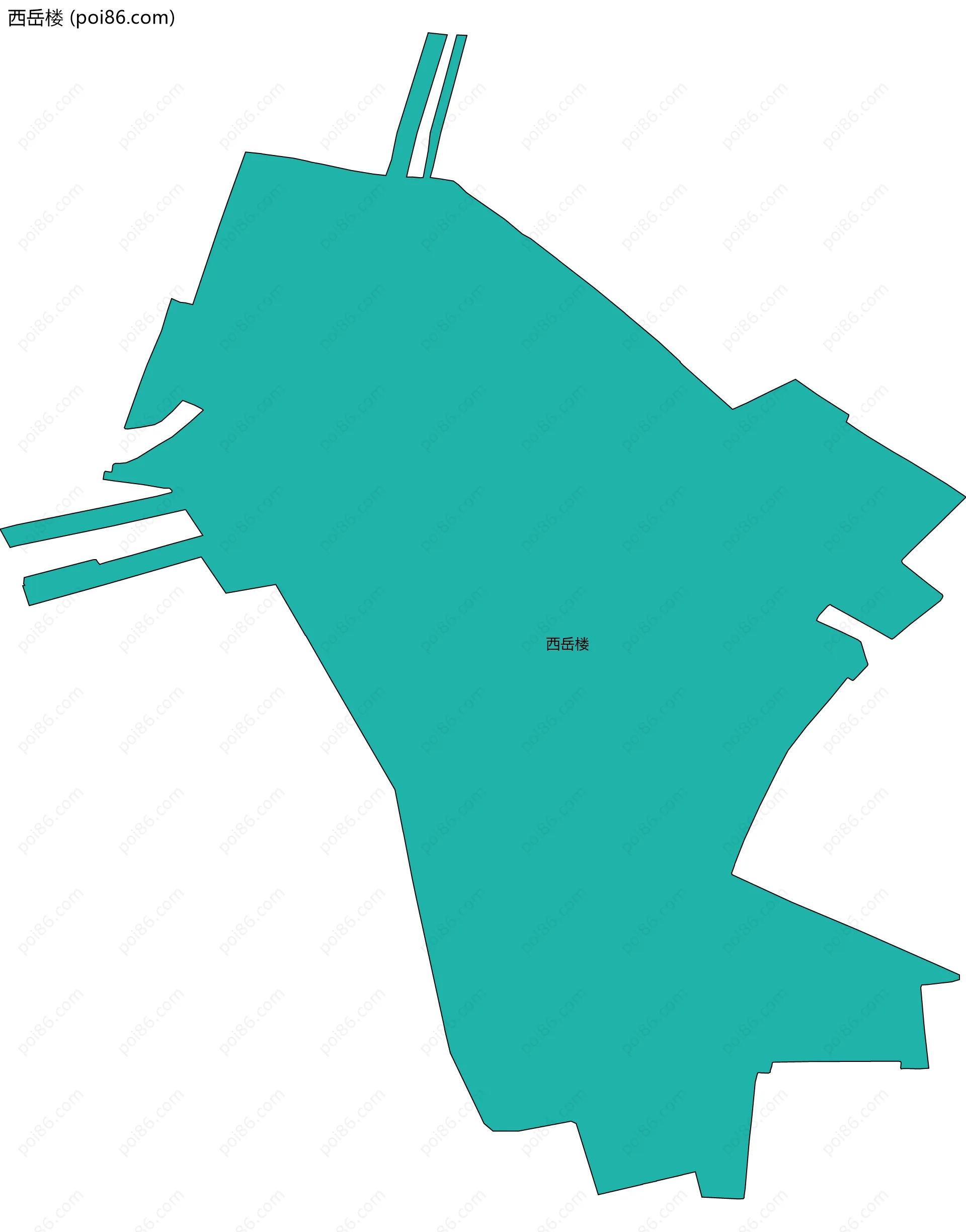 西岳楼边界地图