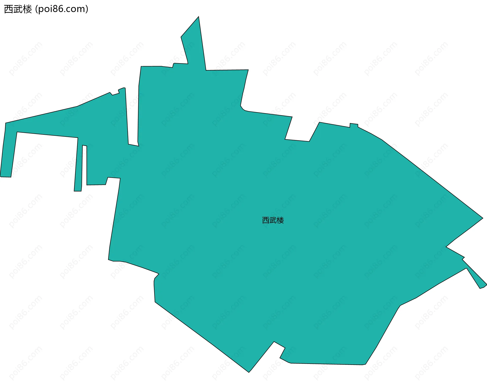 西武楼边界地图
