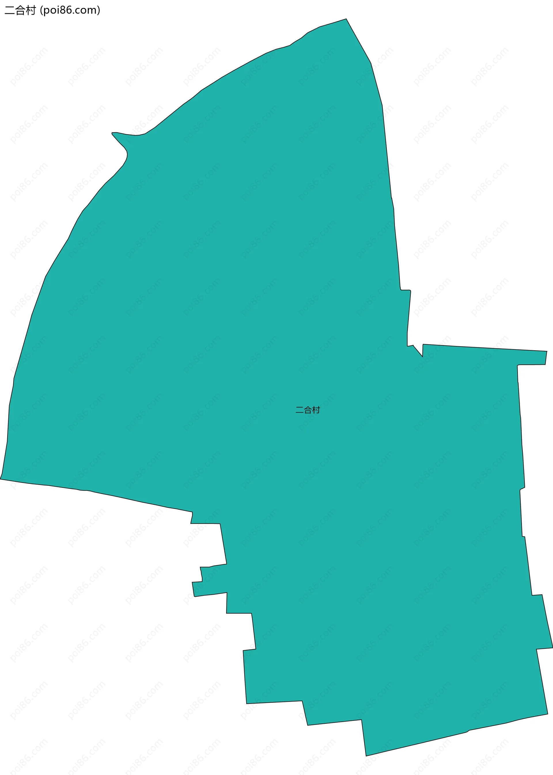 二合村边界地图