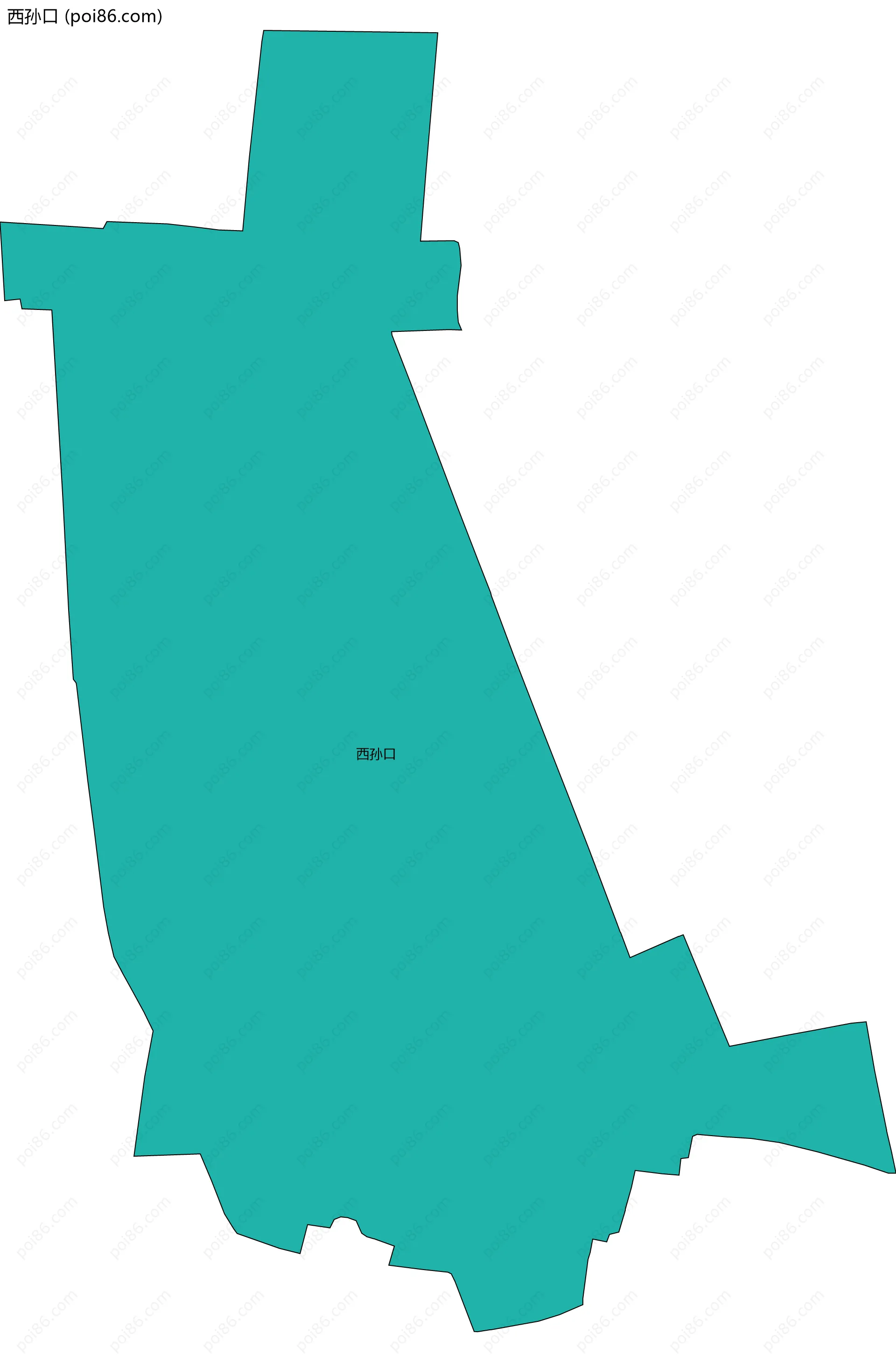 西孙口边界地图