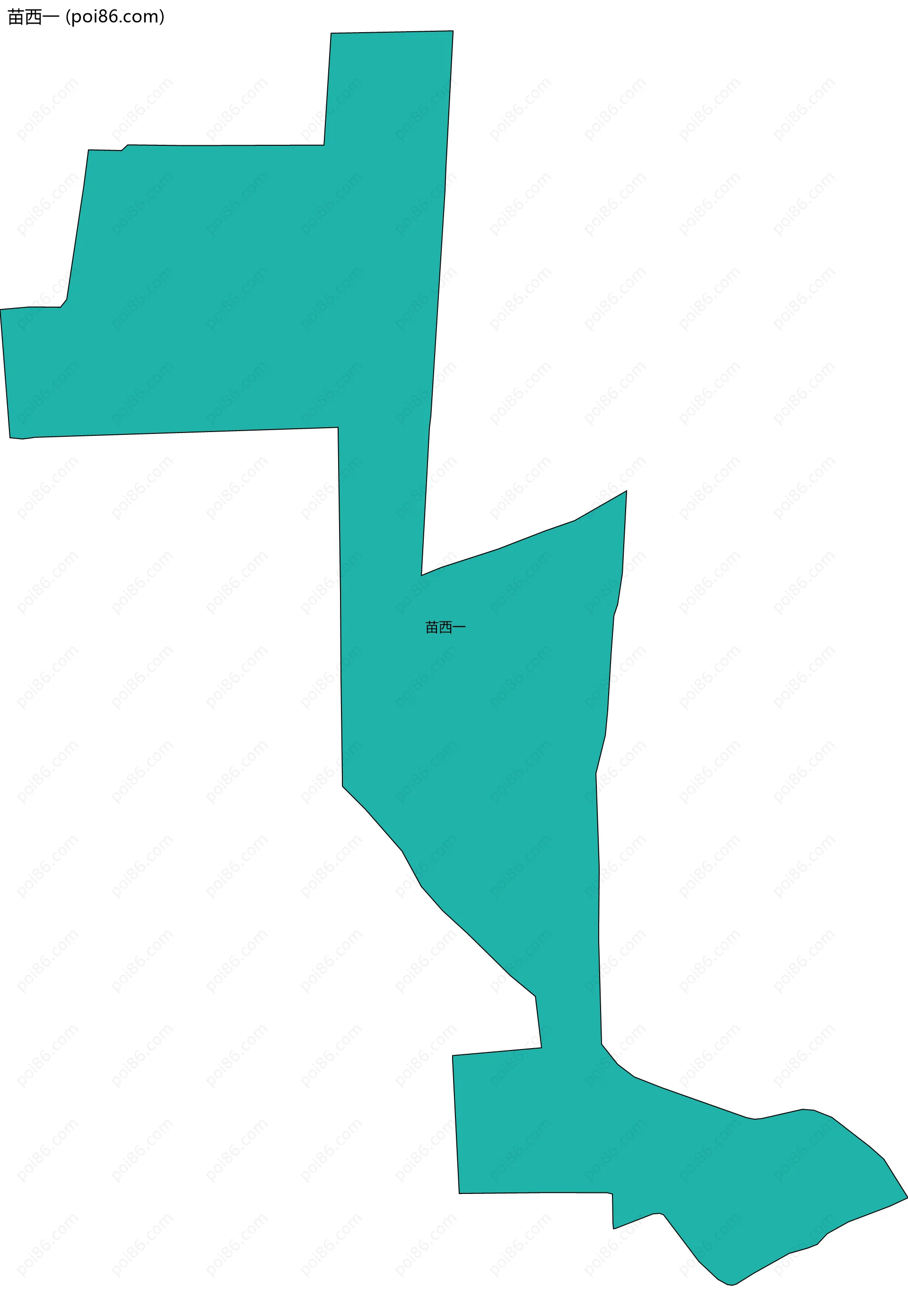 苗西一边界地图