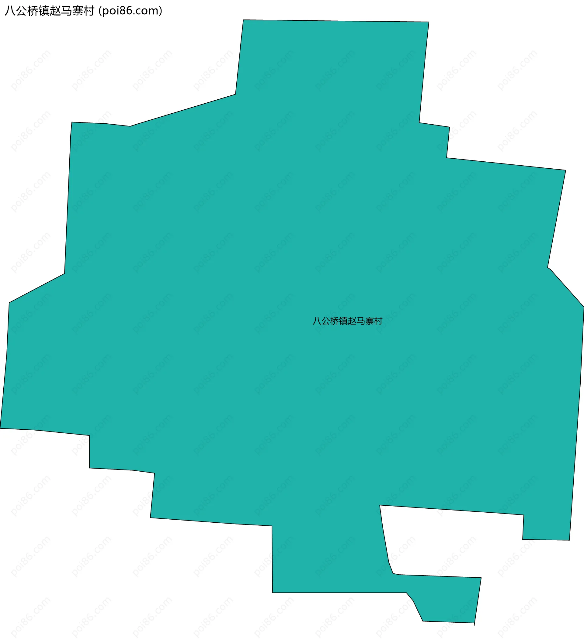 八公桥镇赵马寨村边界地图