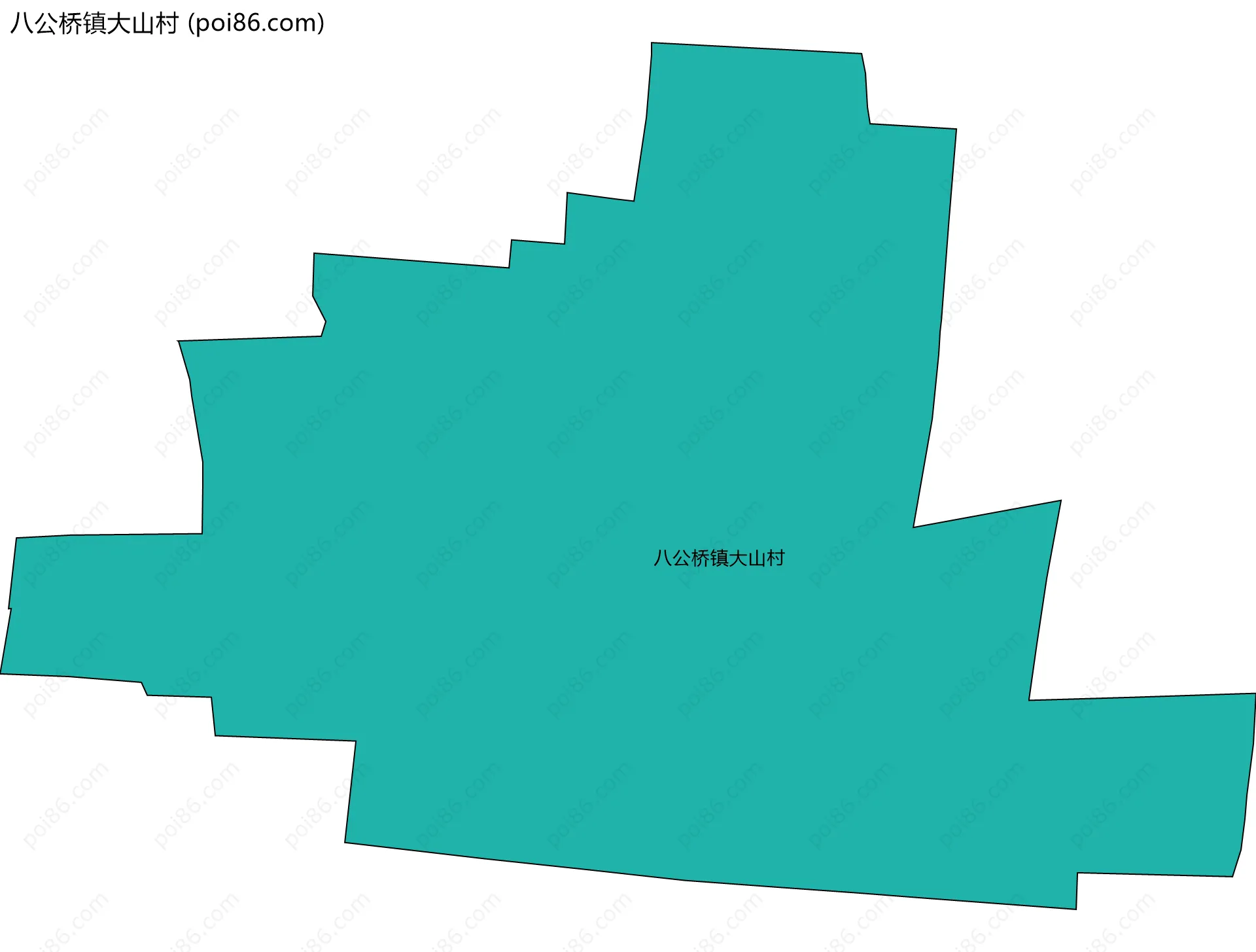八公桥镇大山村边界地图