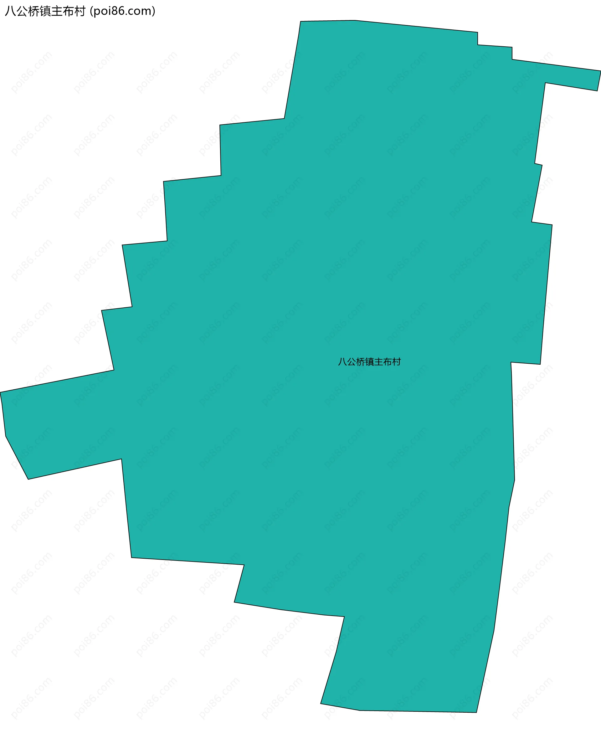 八公桥镇主布村边界地图