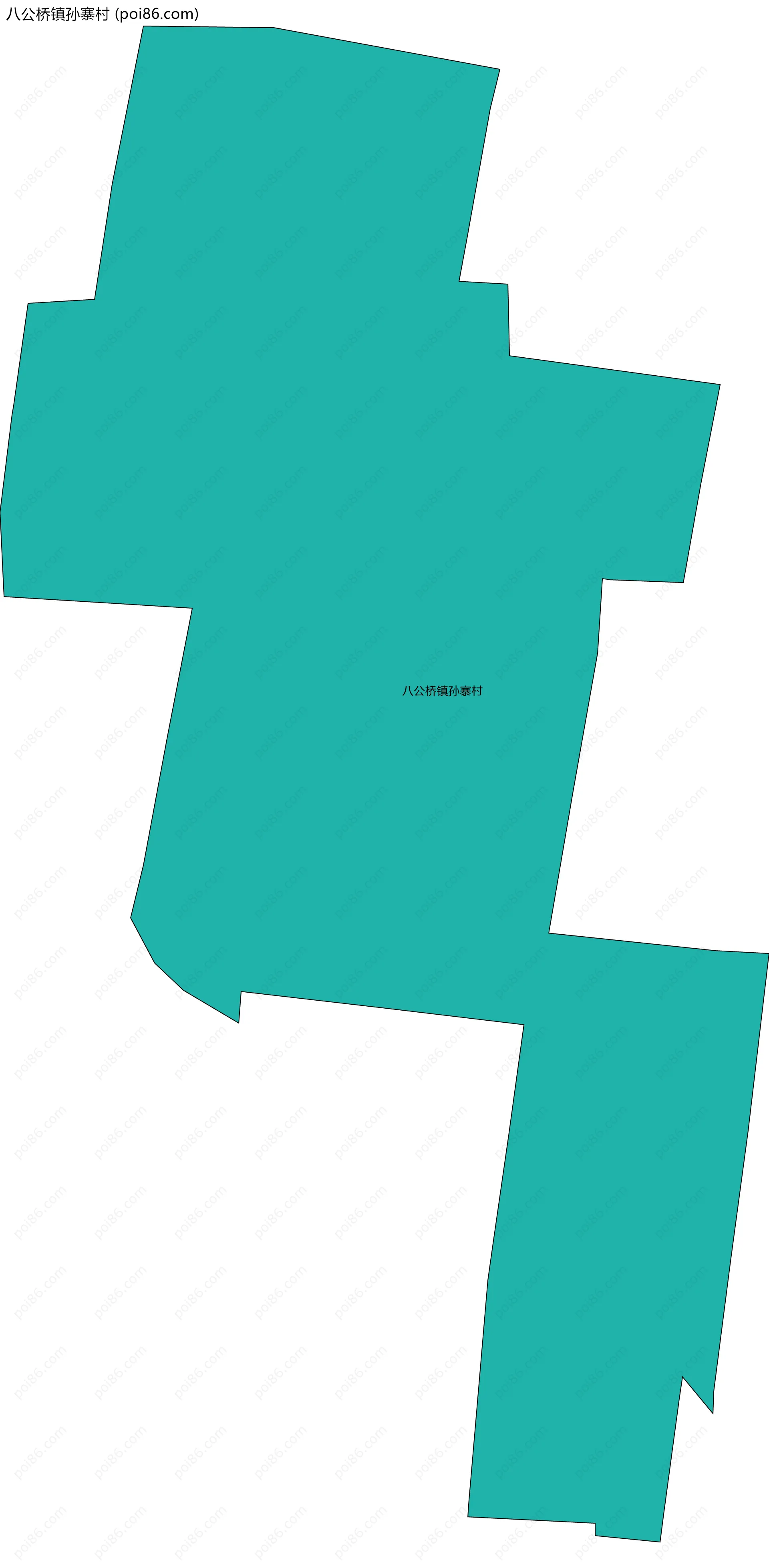 八公桥镇孙寨村边界地图