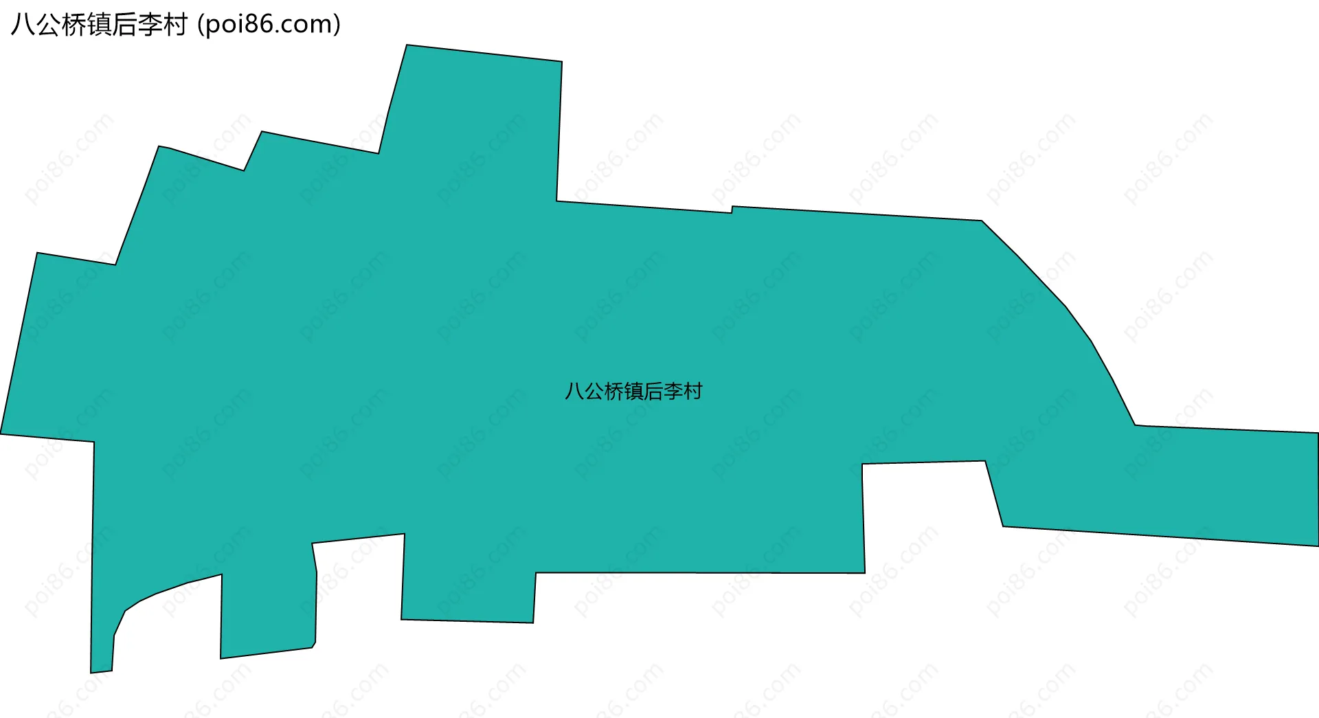 八公桥镇后李村边界地图