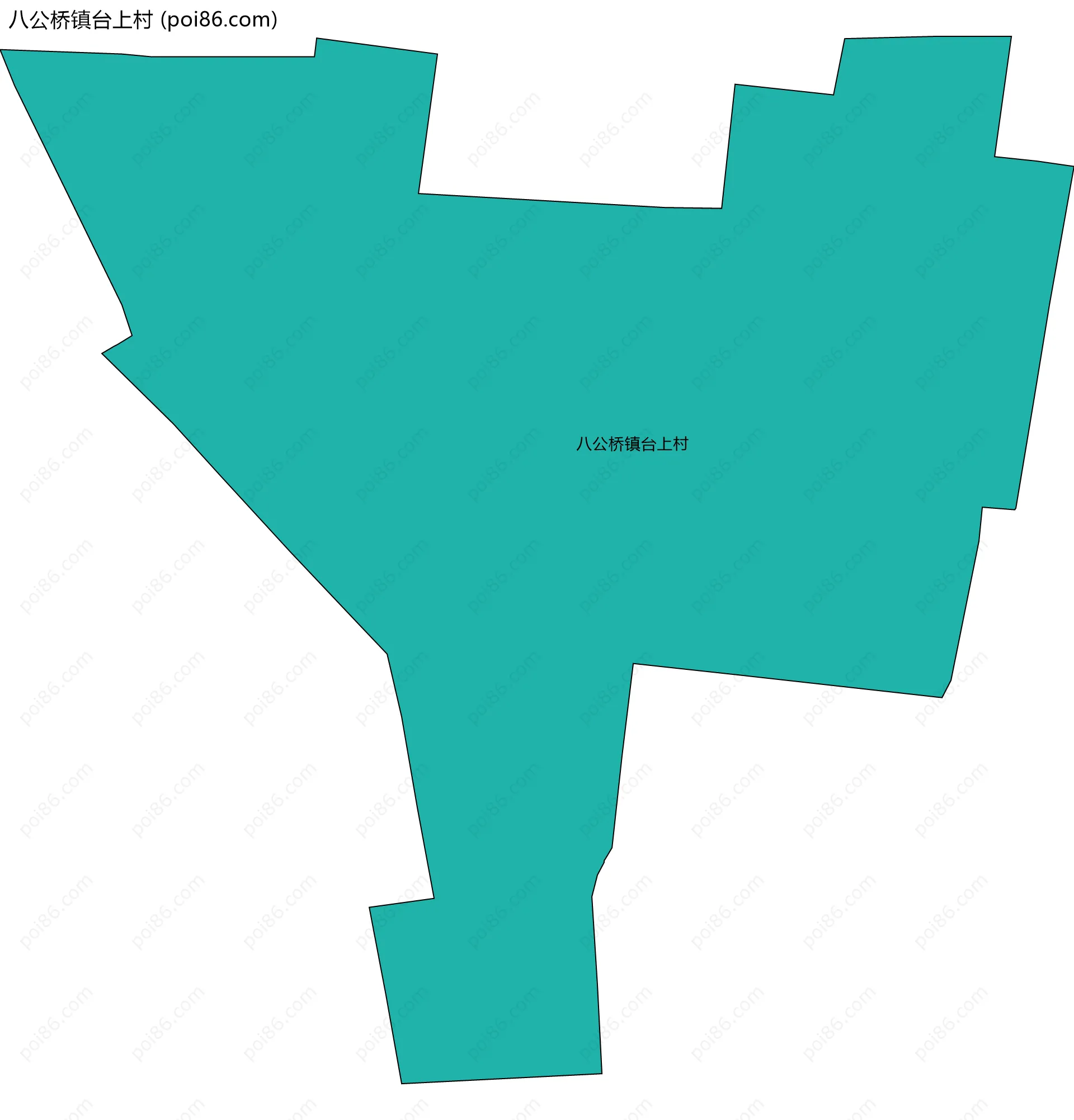 八公桥镇台上村边界地图