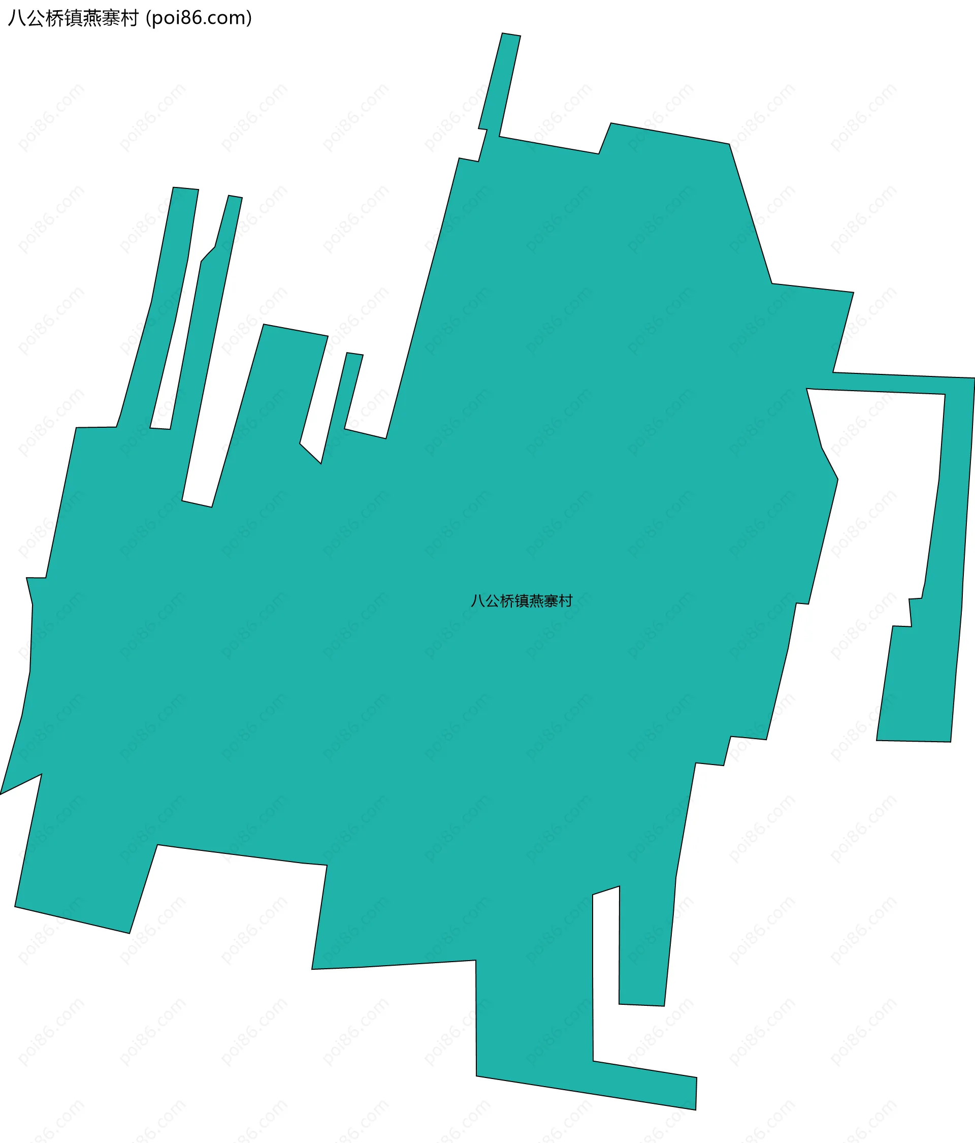 八公桥镇燕寨村边界地图