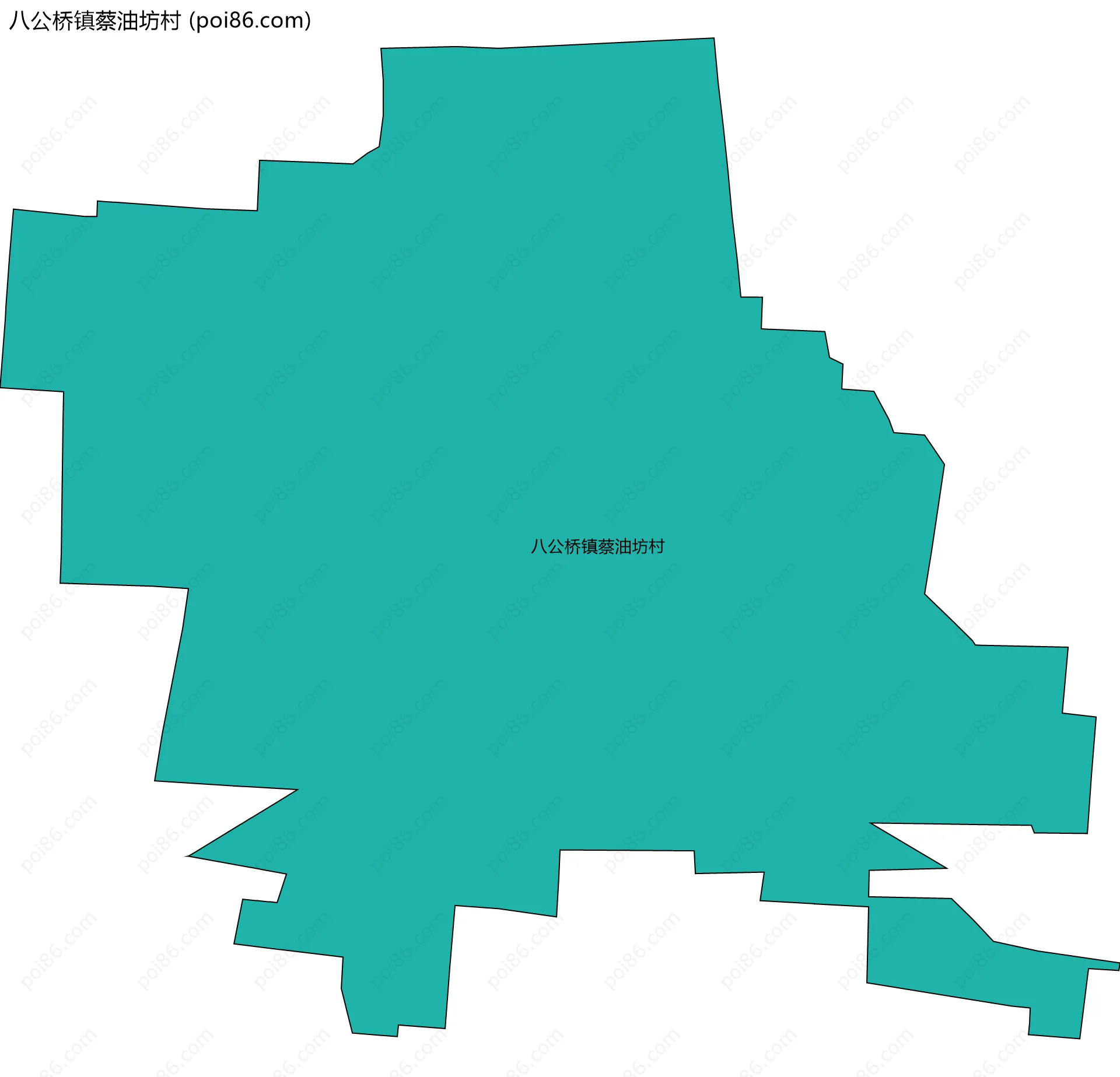 八公桥镇蔡油坊村边界地图