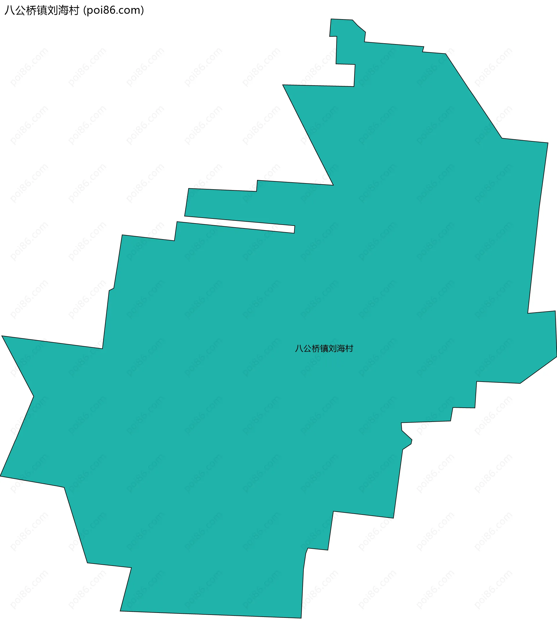 八公桥镇刘海村边界地图