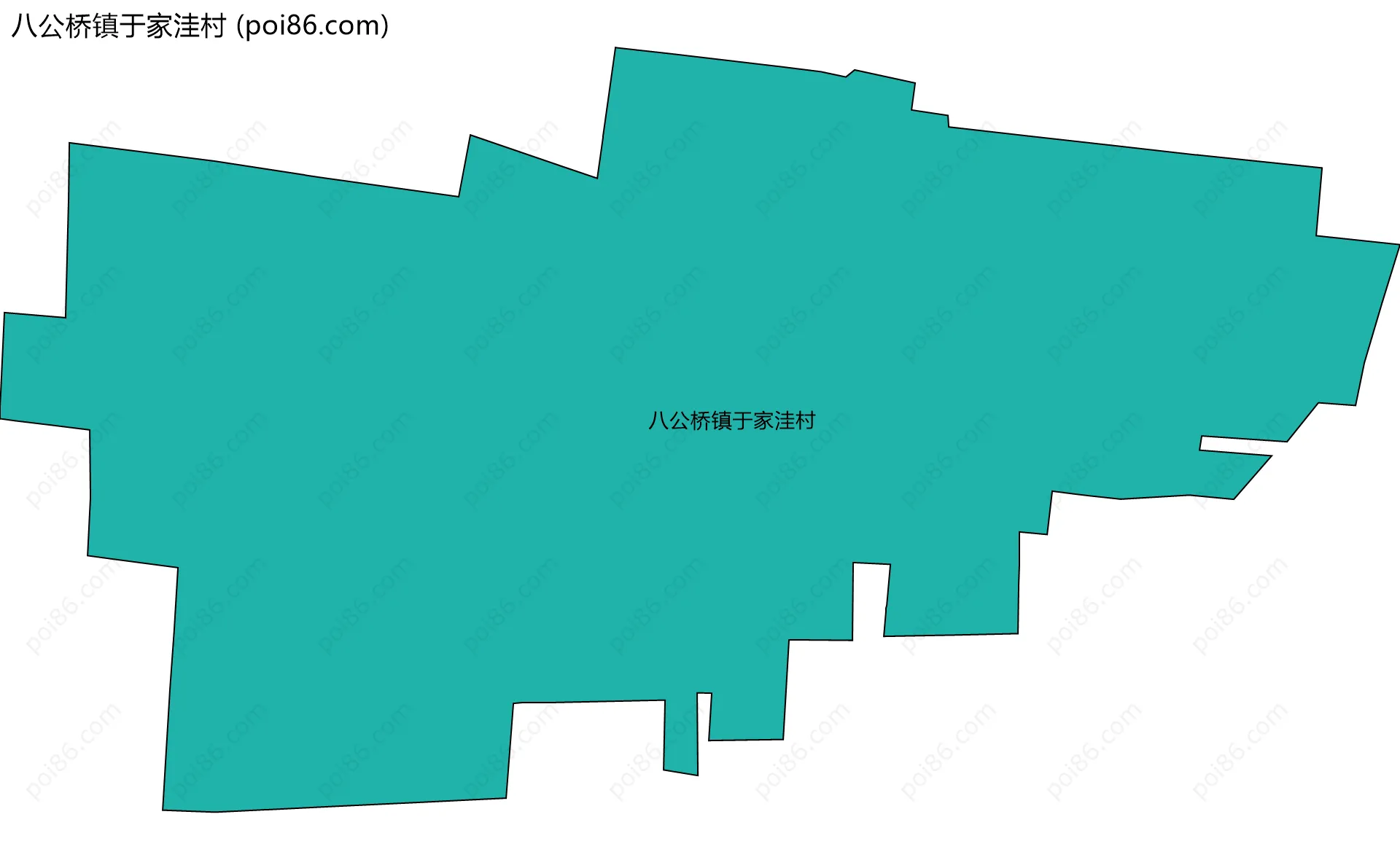 八公桥镇于家洼村边界地图