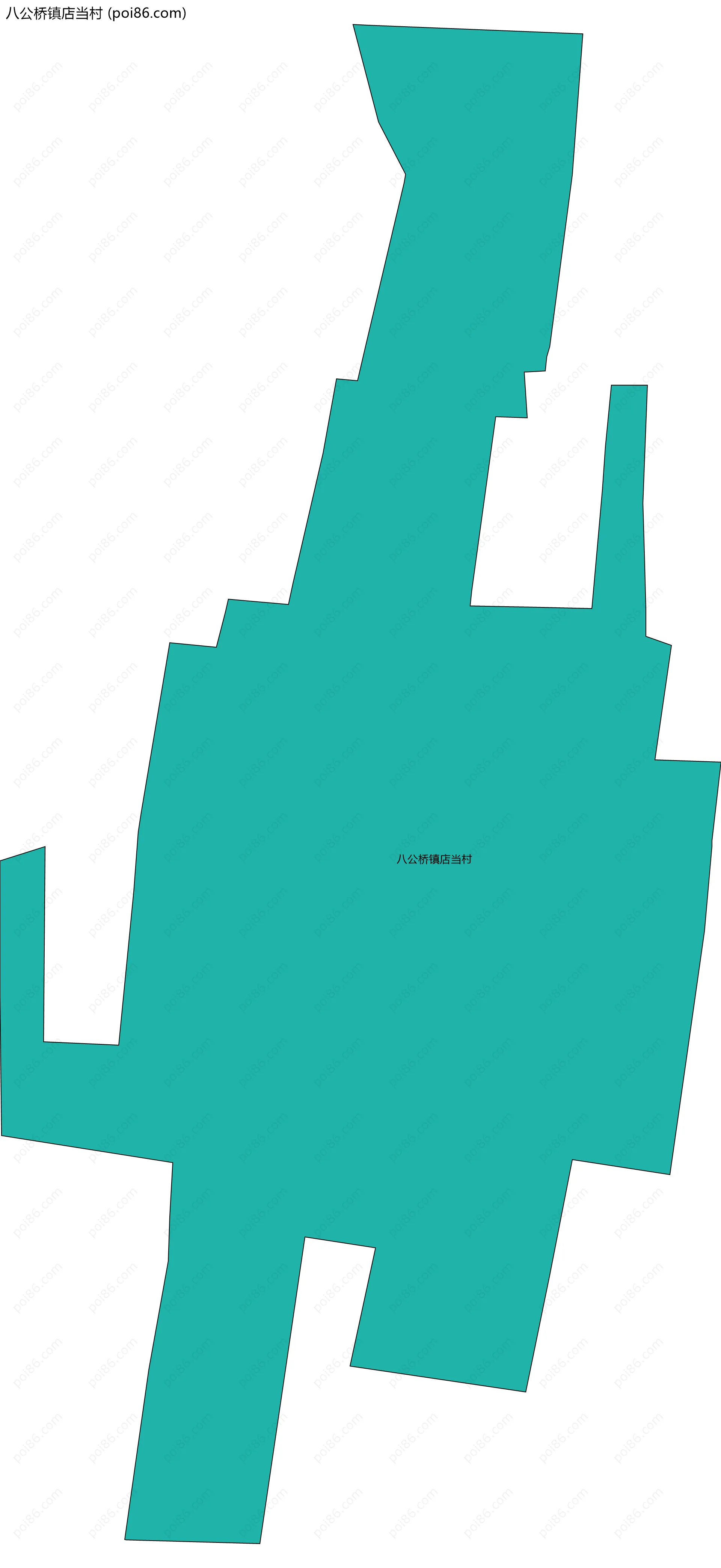 八公桥镇店当村边界地图