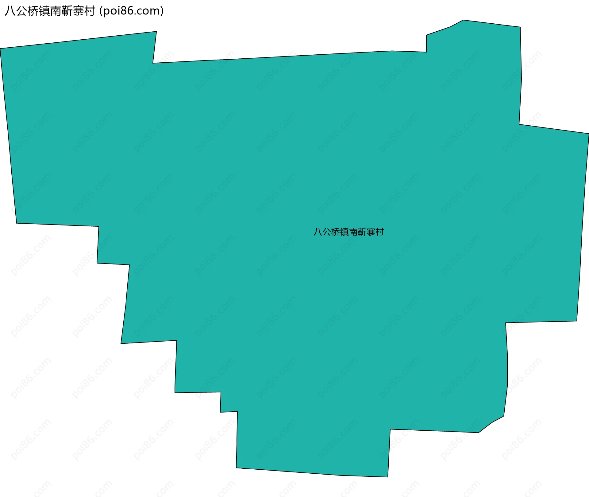 八公桥镇南靳寨村边界地图