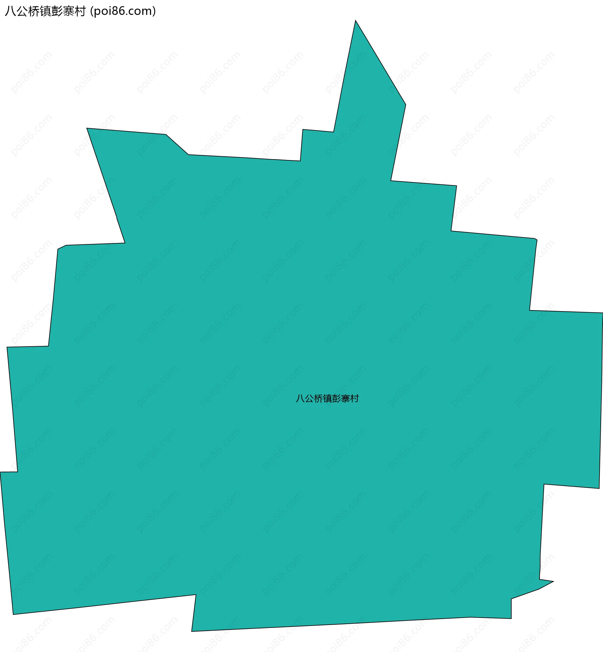 八公桥镇彭寨村边界地图