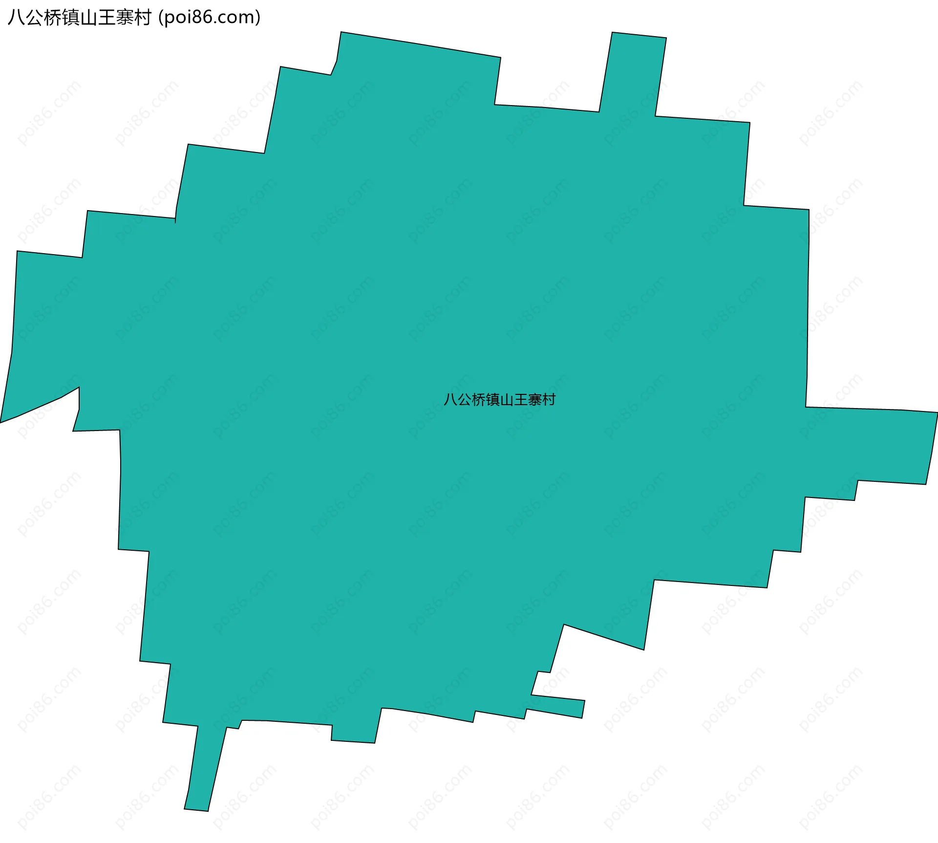 八公桥镇山王寨村边界地图