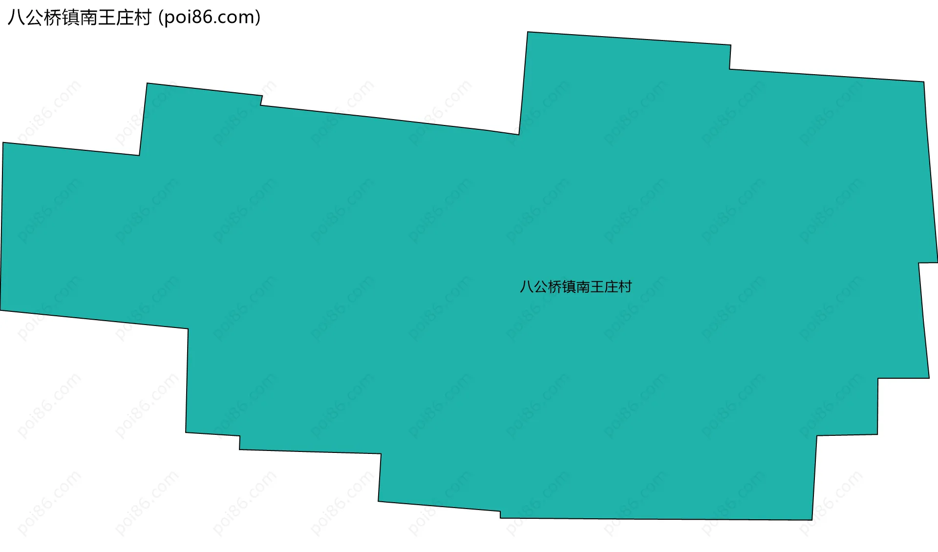 八公桥镇南王庄村边界地图