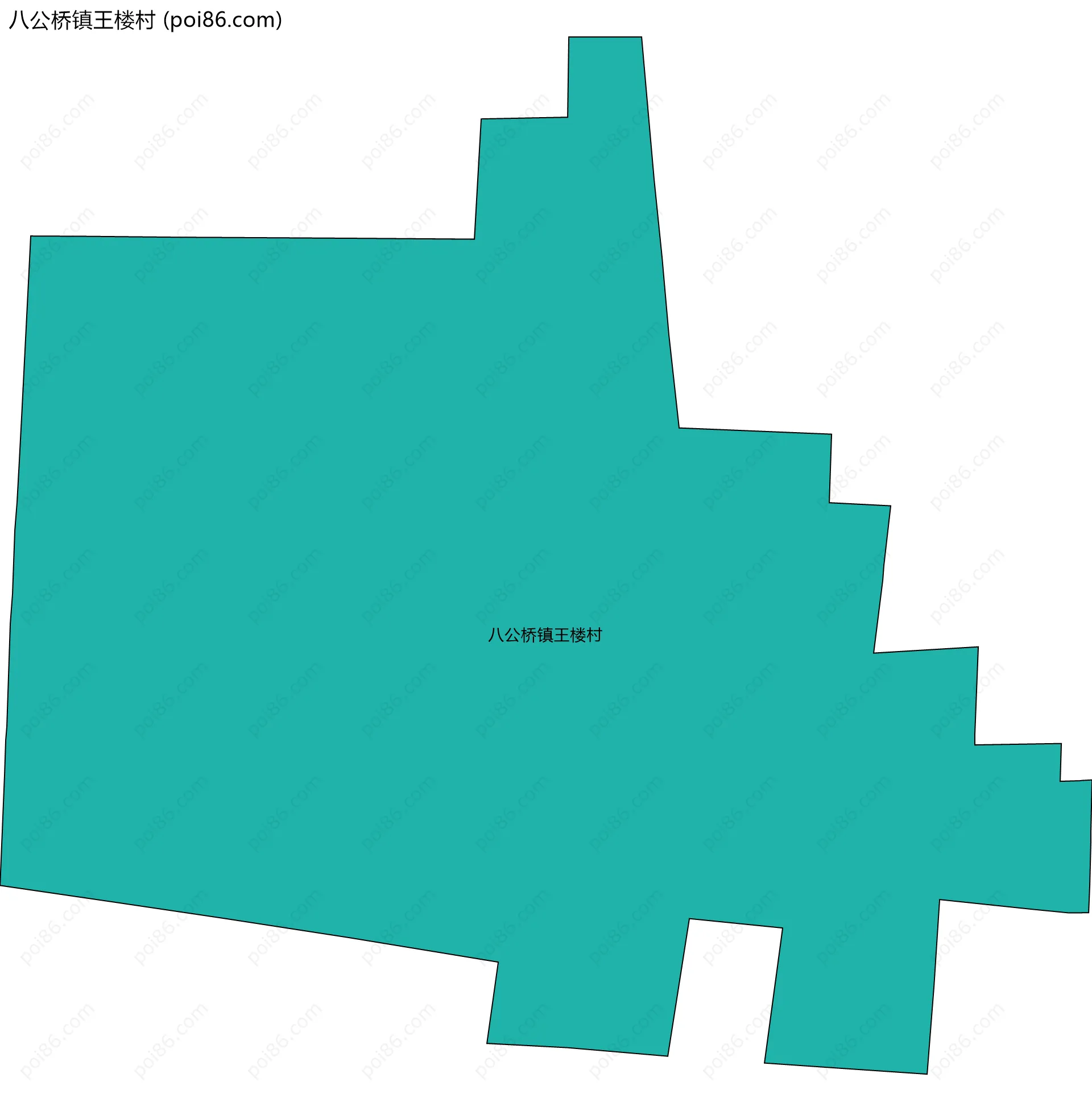 八公桥镇王楼村边界地图