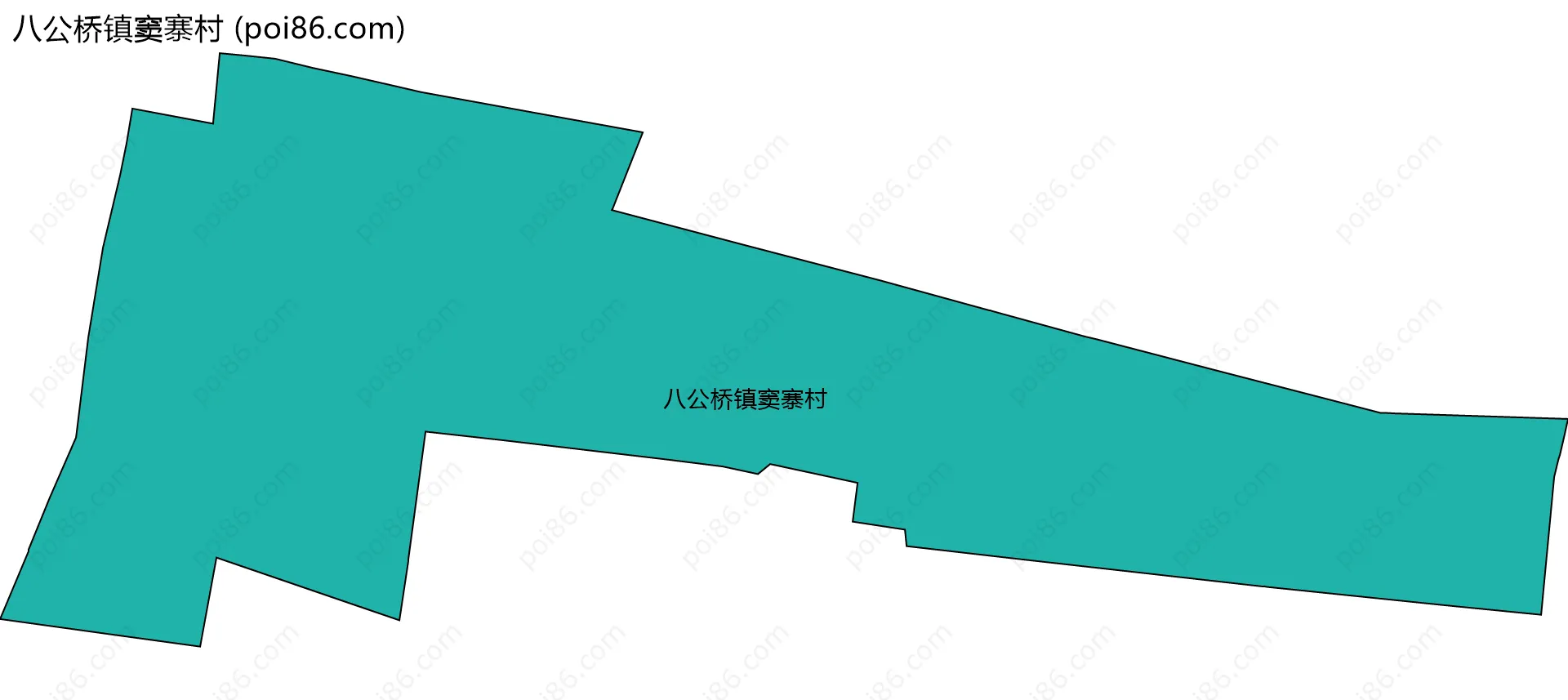 八公桥镇窦寨村边界地图